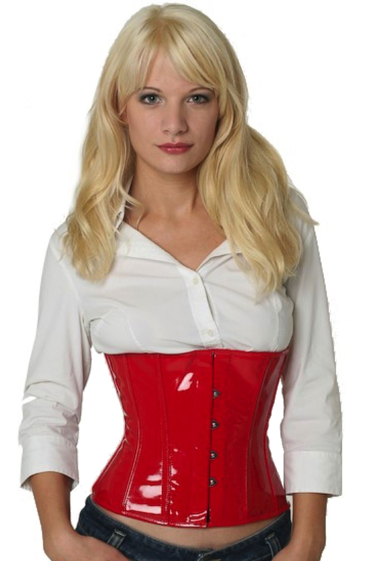 Lak corset rood taille Korset pw71
