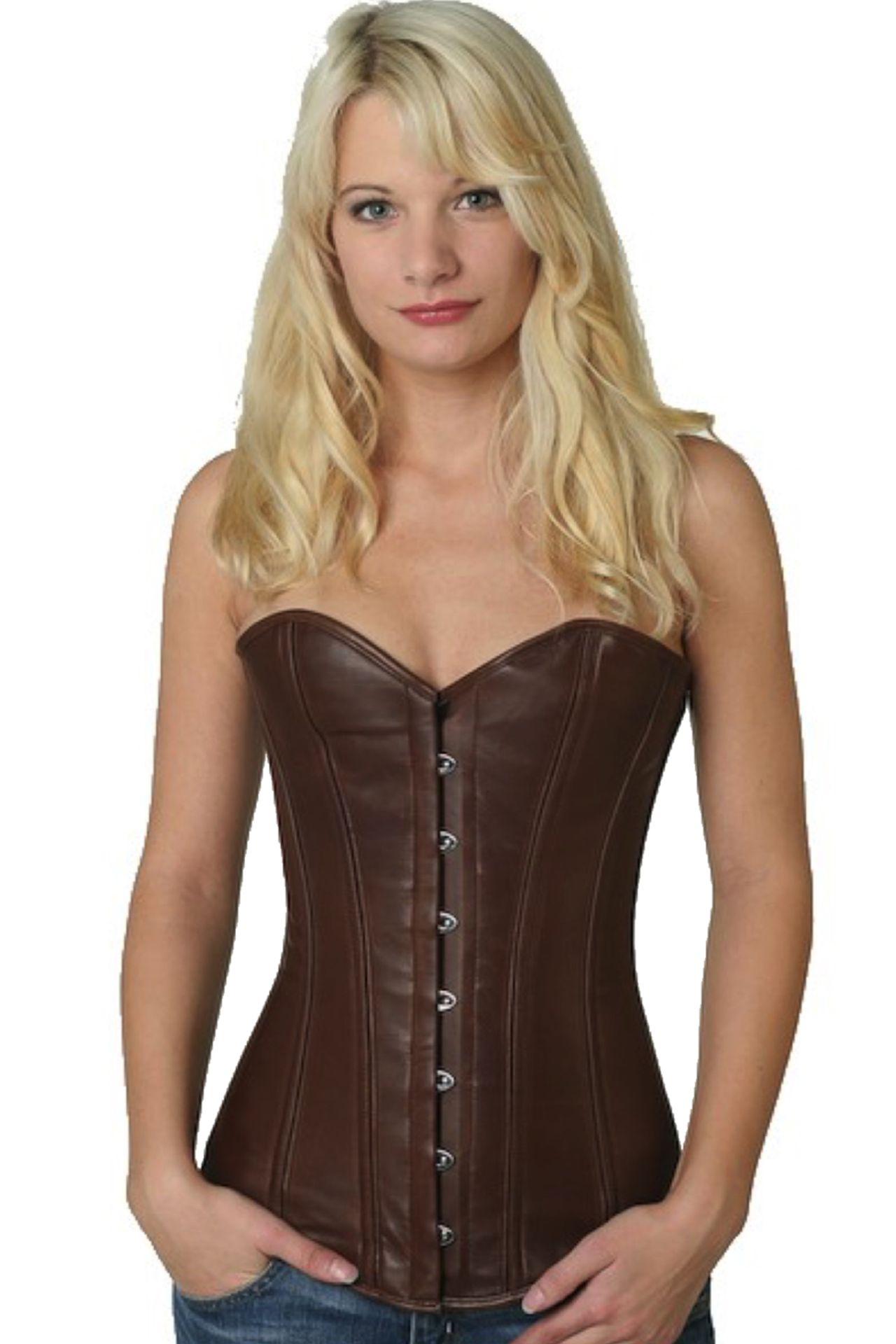 Korsett braun Leder Vollbrust Korsett braun Leder Vollbrust