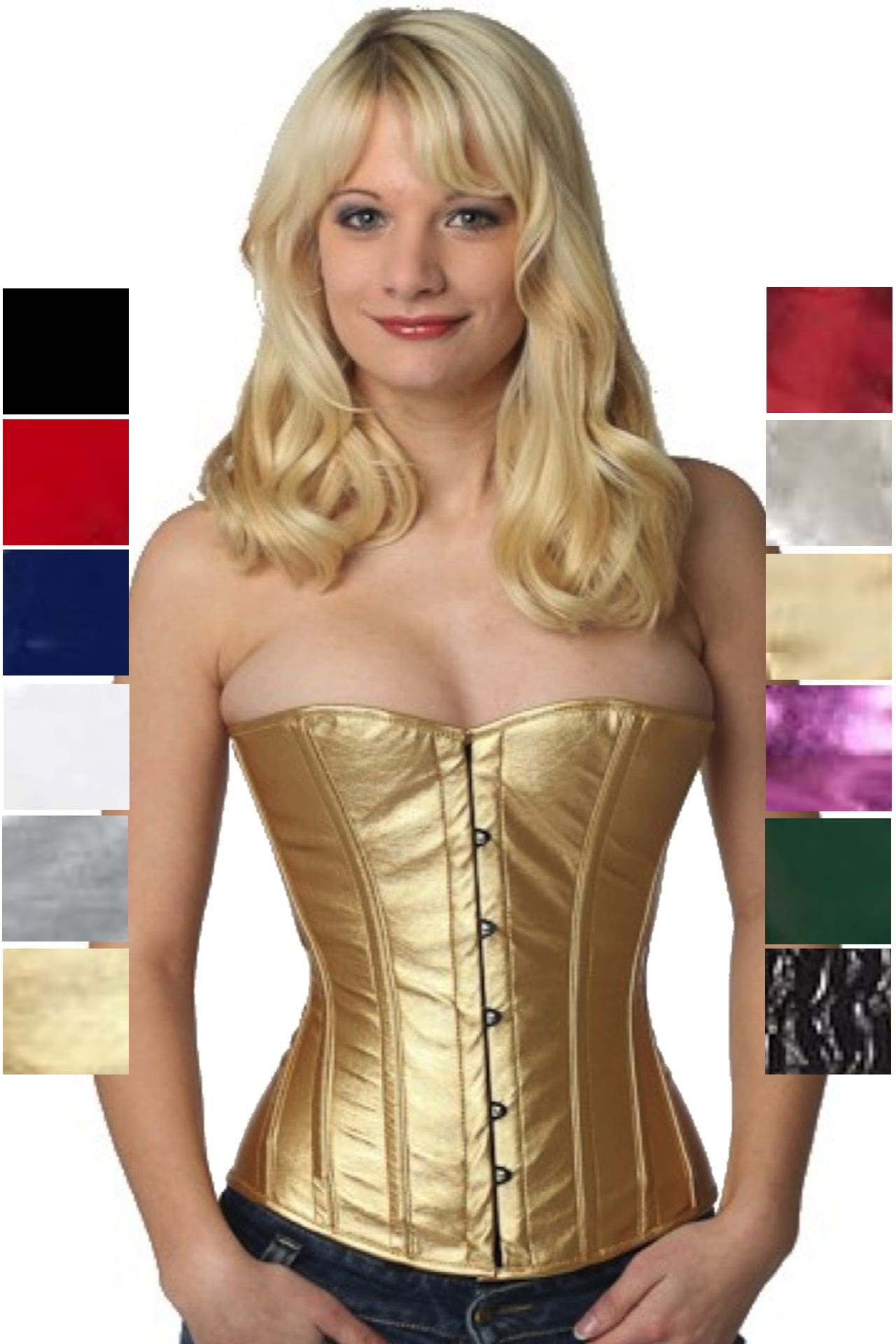 Corse dorado charol medio pecho corset ph75