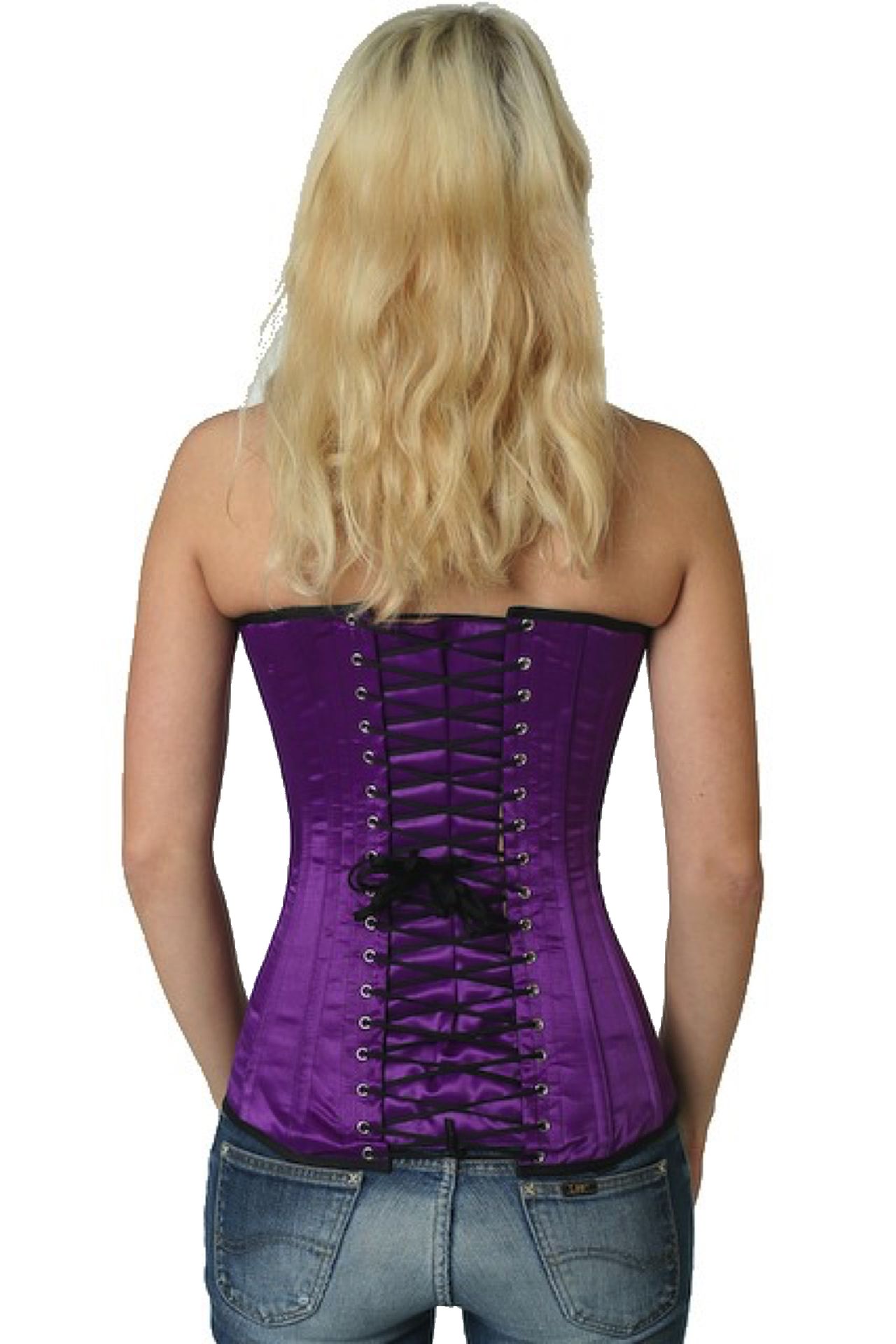 Satijnen korset violet overbust Satijnen korset violet overbust