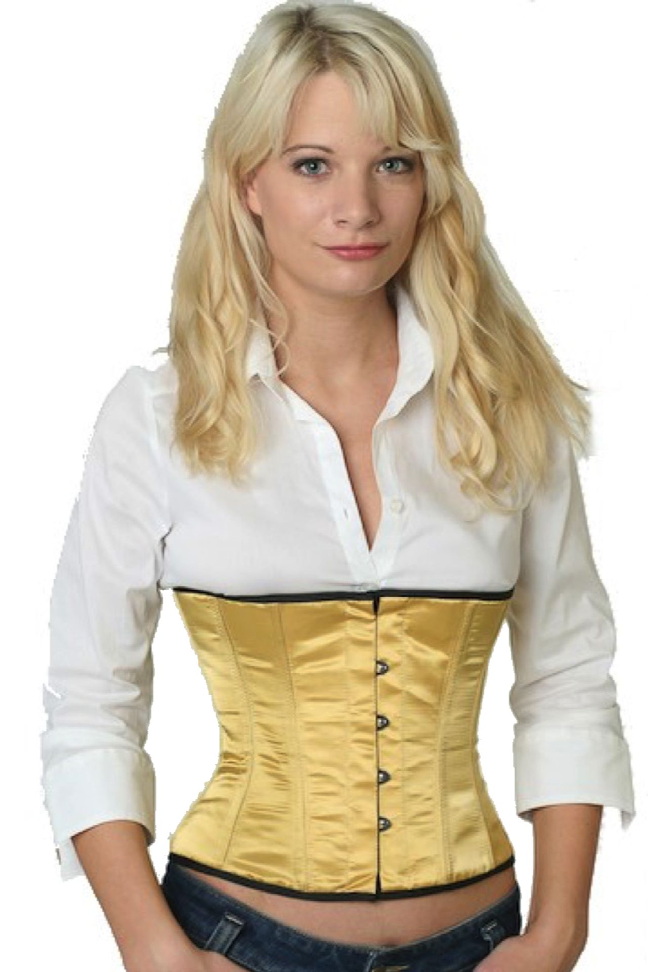 Corset gold satin taille sw12
