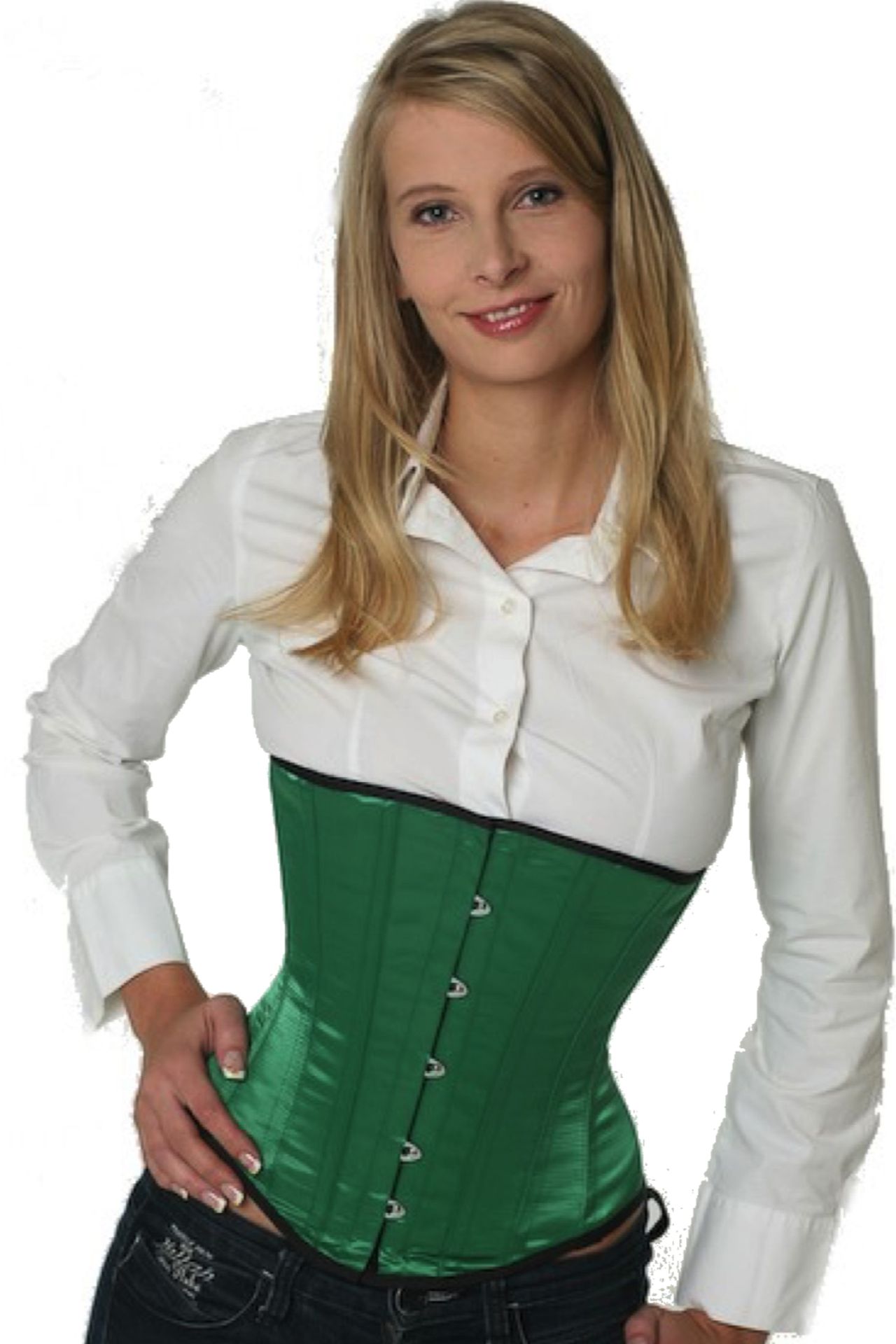 Corset Satin Vert Sous Poitrine Corset Satin Vert Sous Poitrine