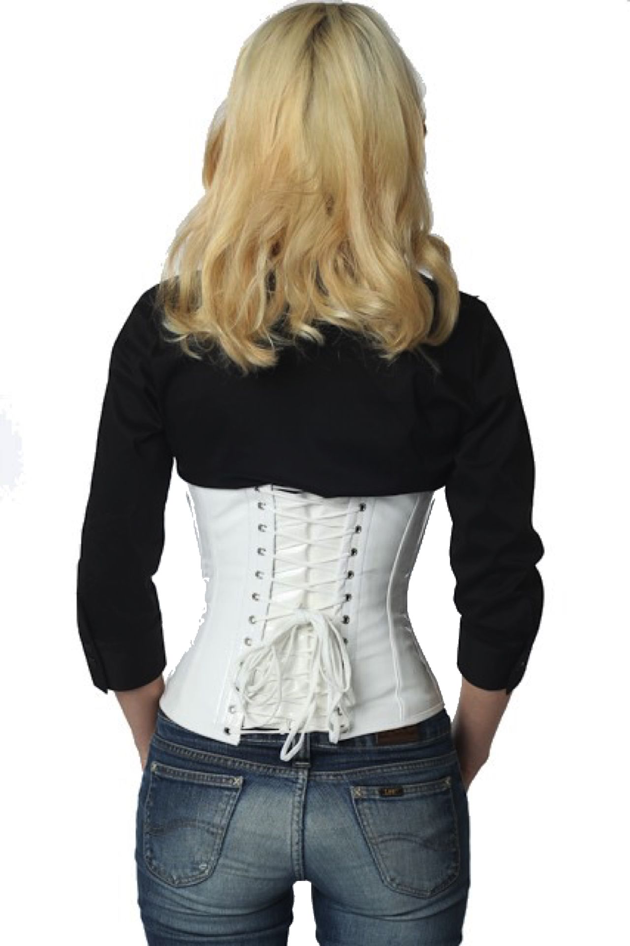 Lak corset wit taille Korset pw76