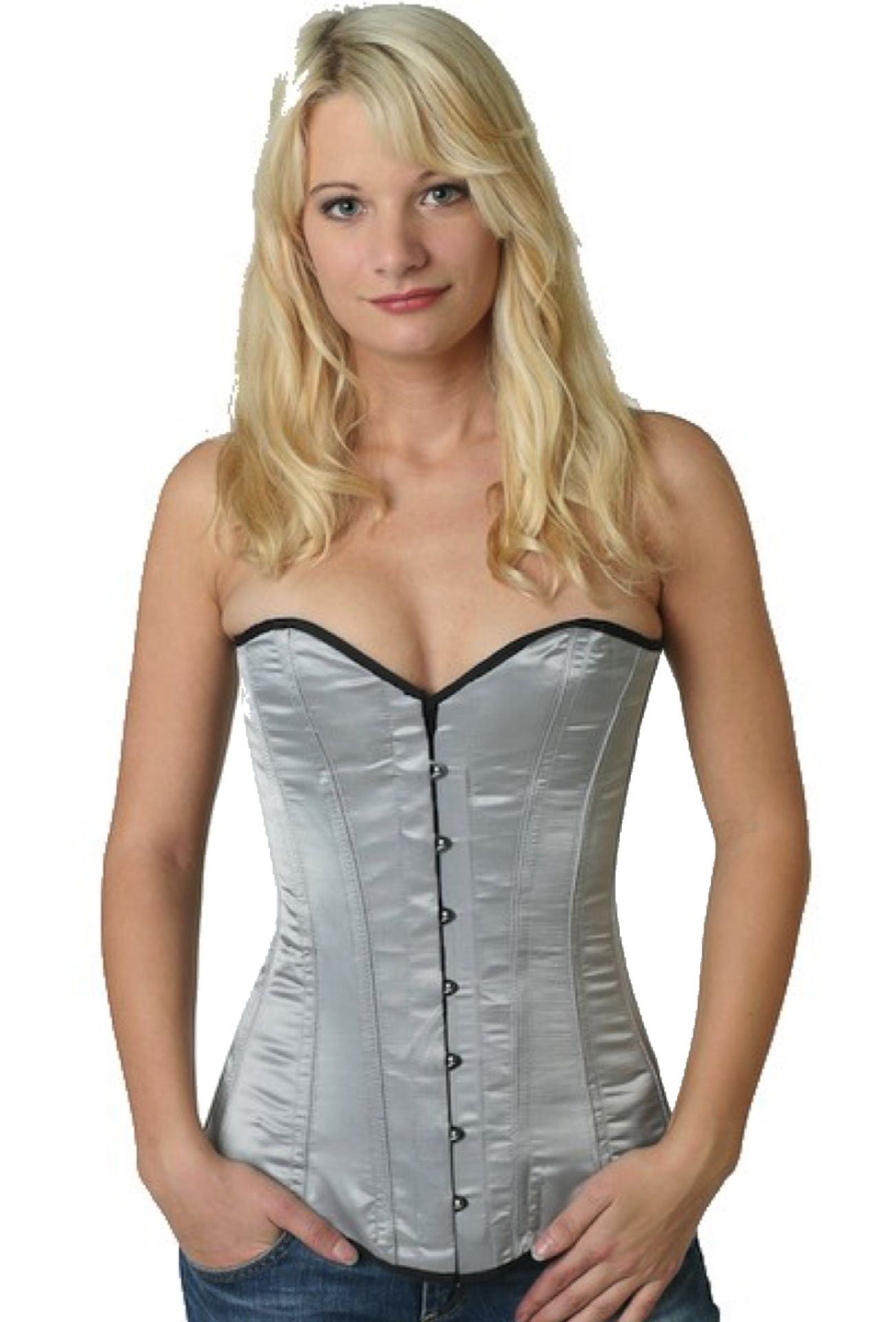 Corset grise top satin sy01