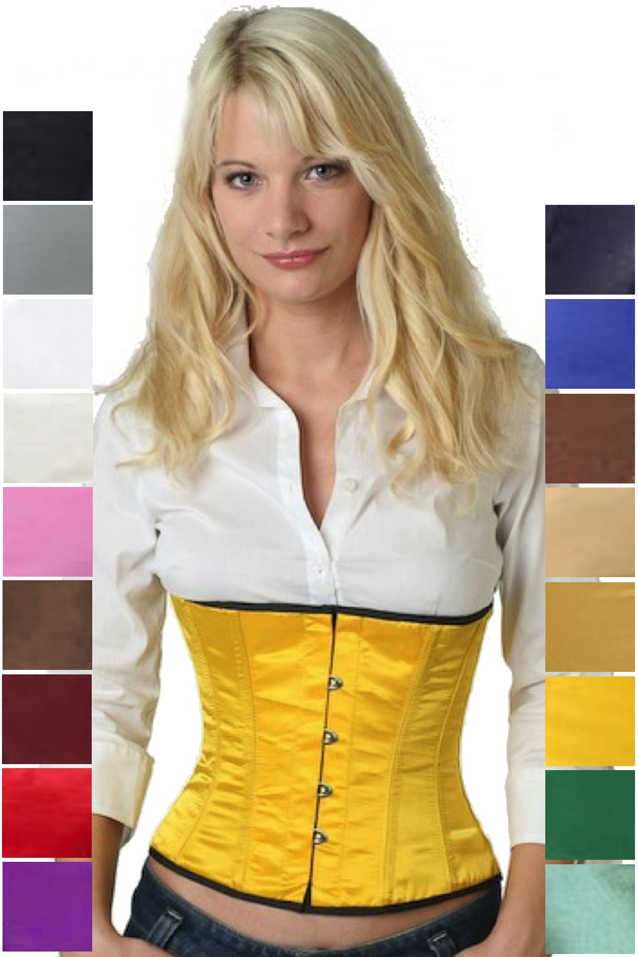 Corse amaarillo mango raso reductores corset sw13