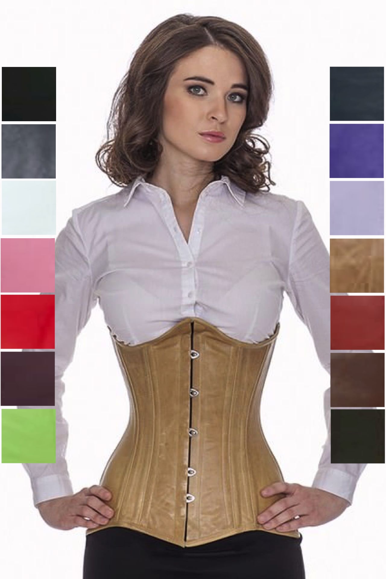 Corsetto beige pelle underbust sfiancati ln38 Corsetto beige pelle underbust sfiancati ln38
