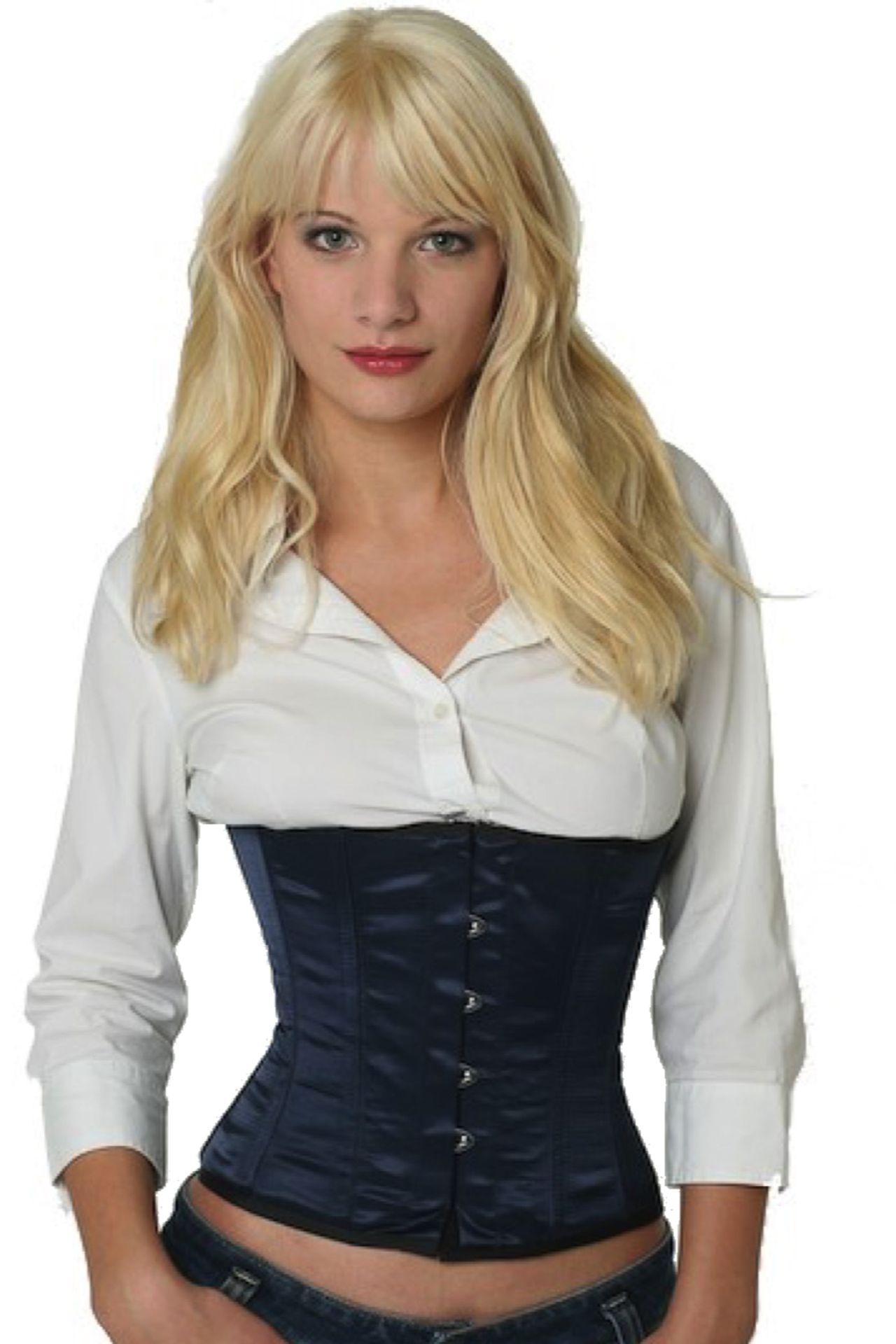 Satiinikorsetti tummansininen vyötärönkorsetti Satiinikorsetti tummansininen vyötärönkorsetti