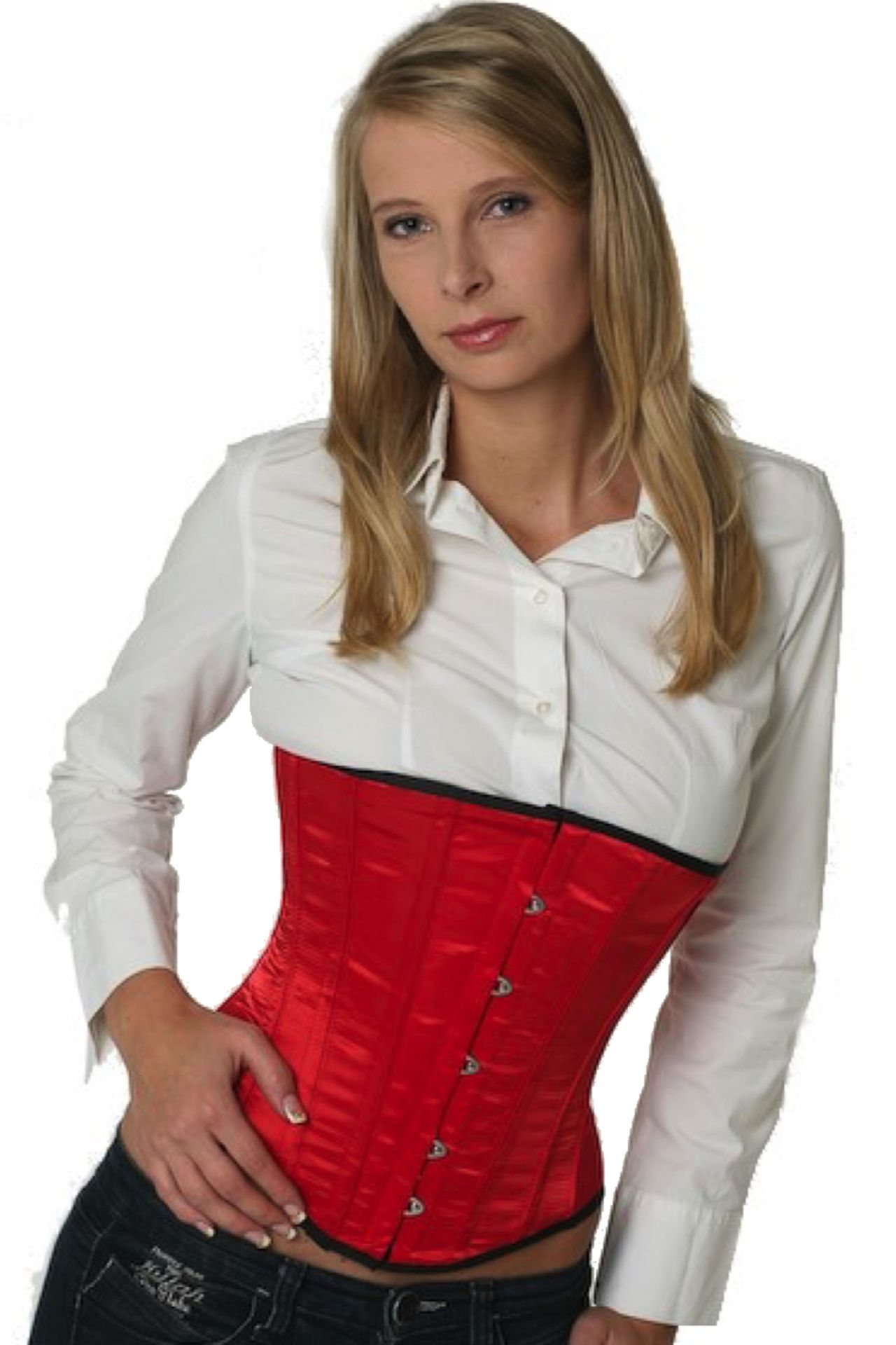 Corset Satin Red Underbust Corset Satin Red Underbust