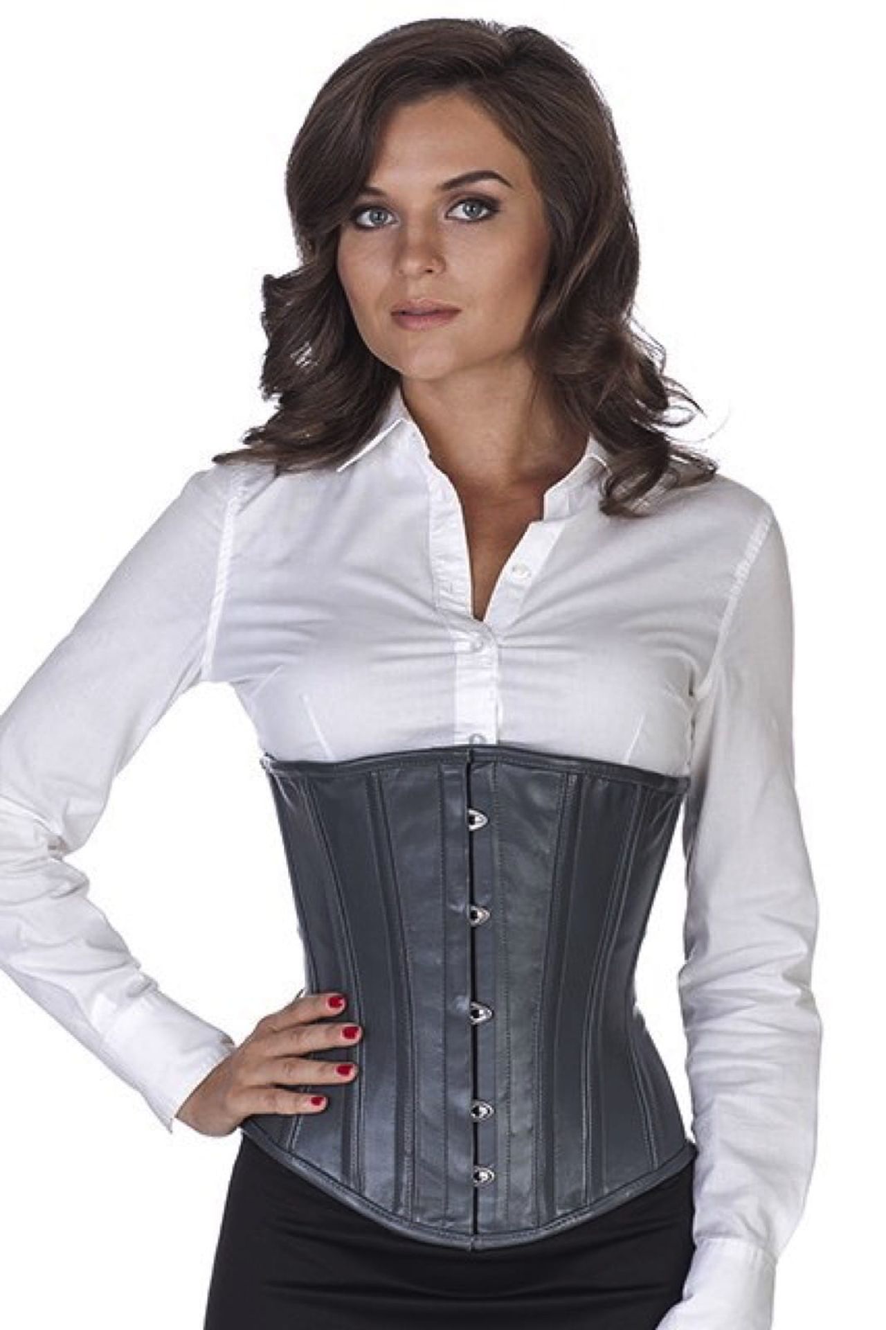 Korset Læder Grå Underbryst Korset Korset Læder Grå Underbryst Korset