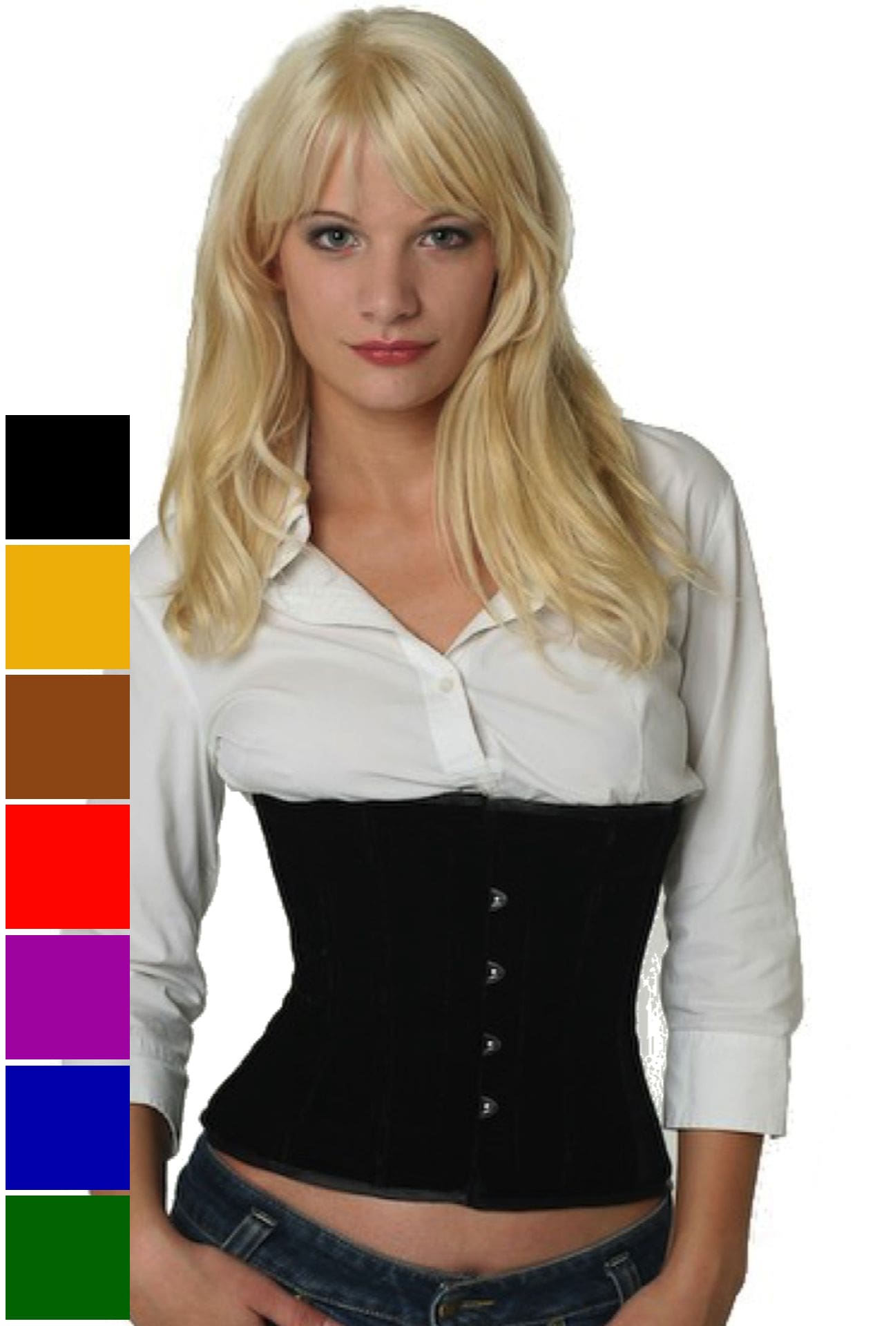 Corse negro terciopelo reductores corset vw60