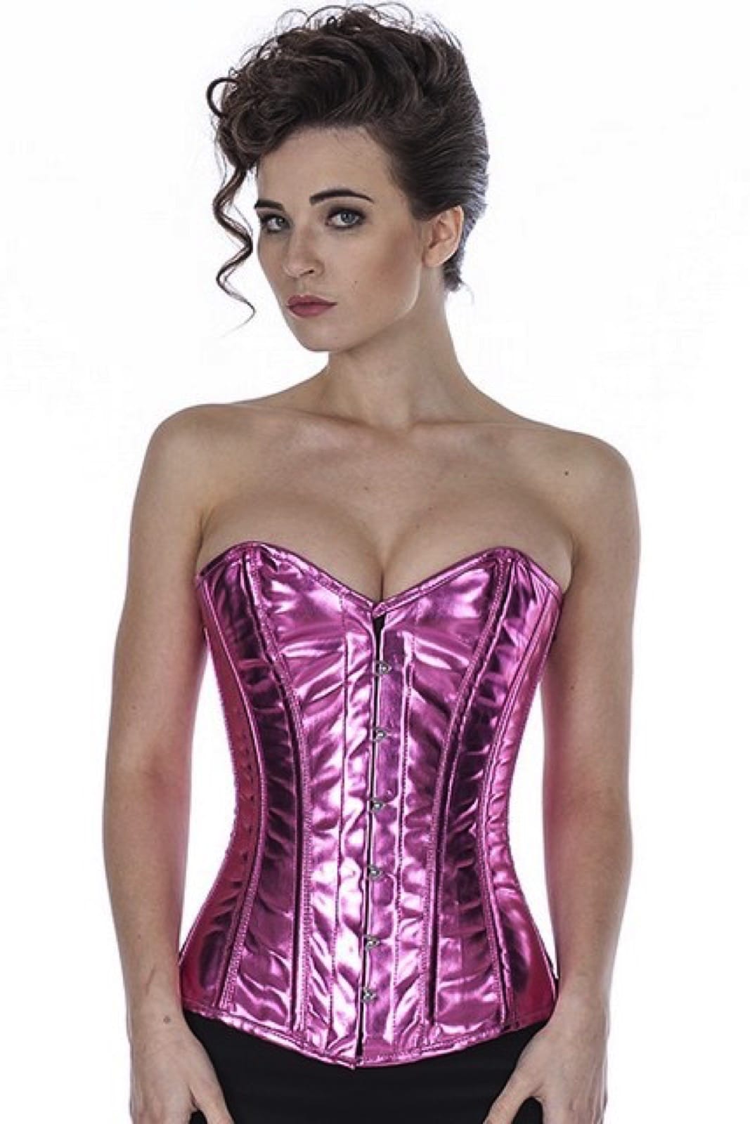 Corse pink glitter charol sobre pecho corset pyG7