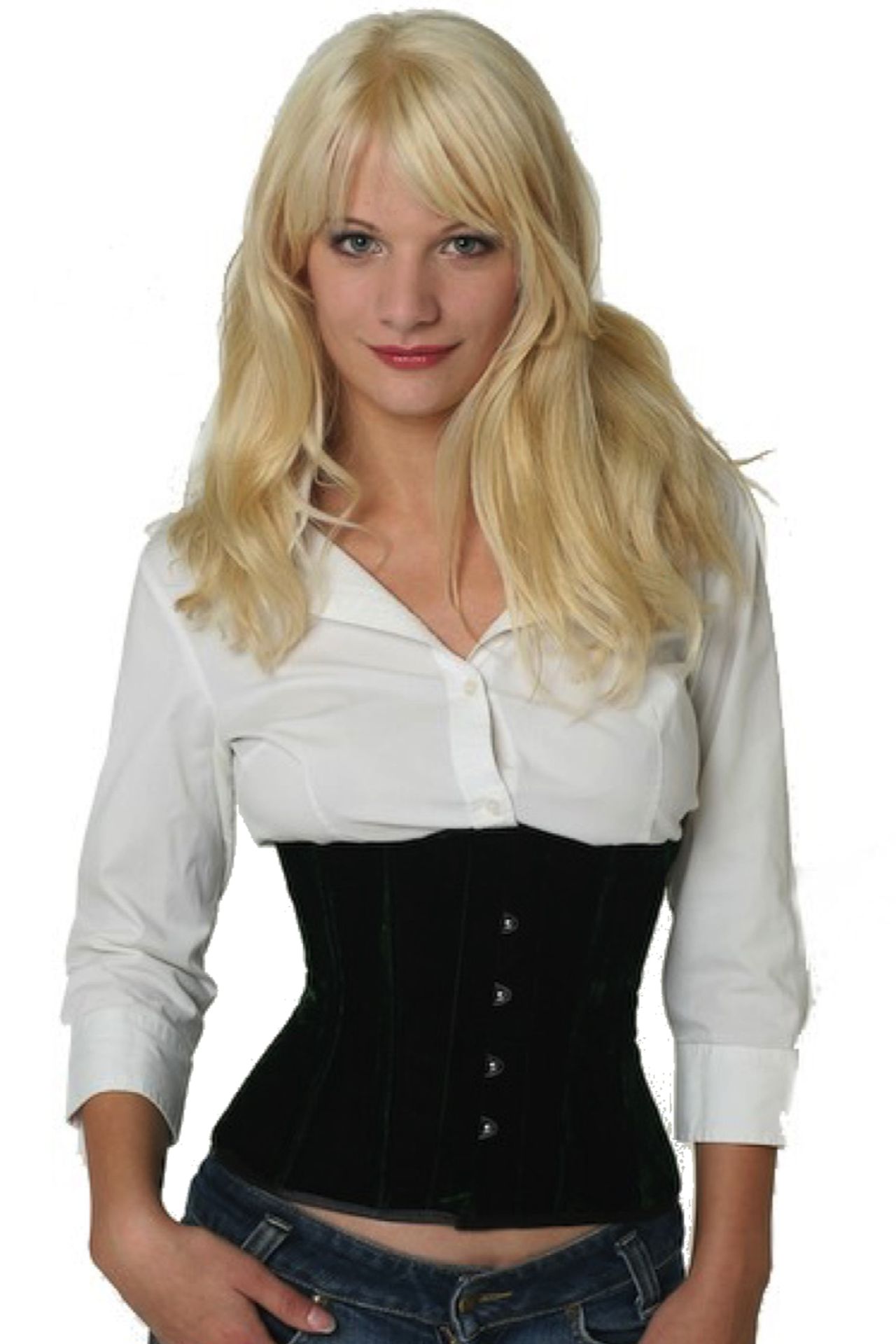 Fluweel corset groen taille Korset vw63