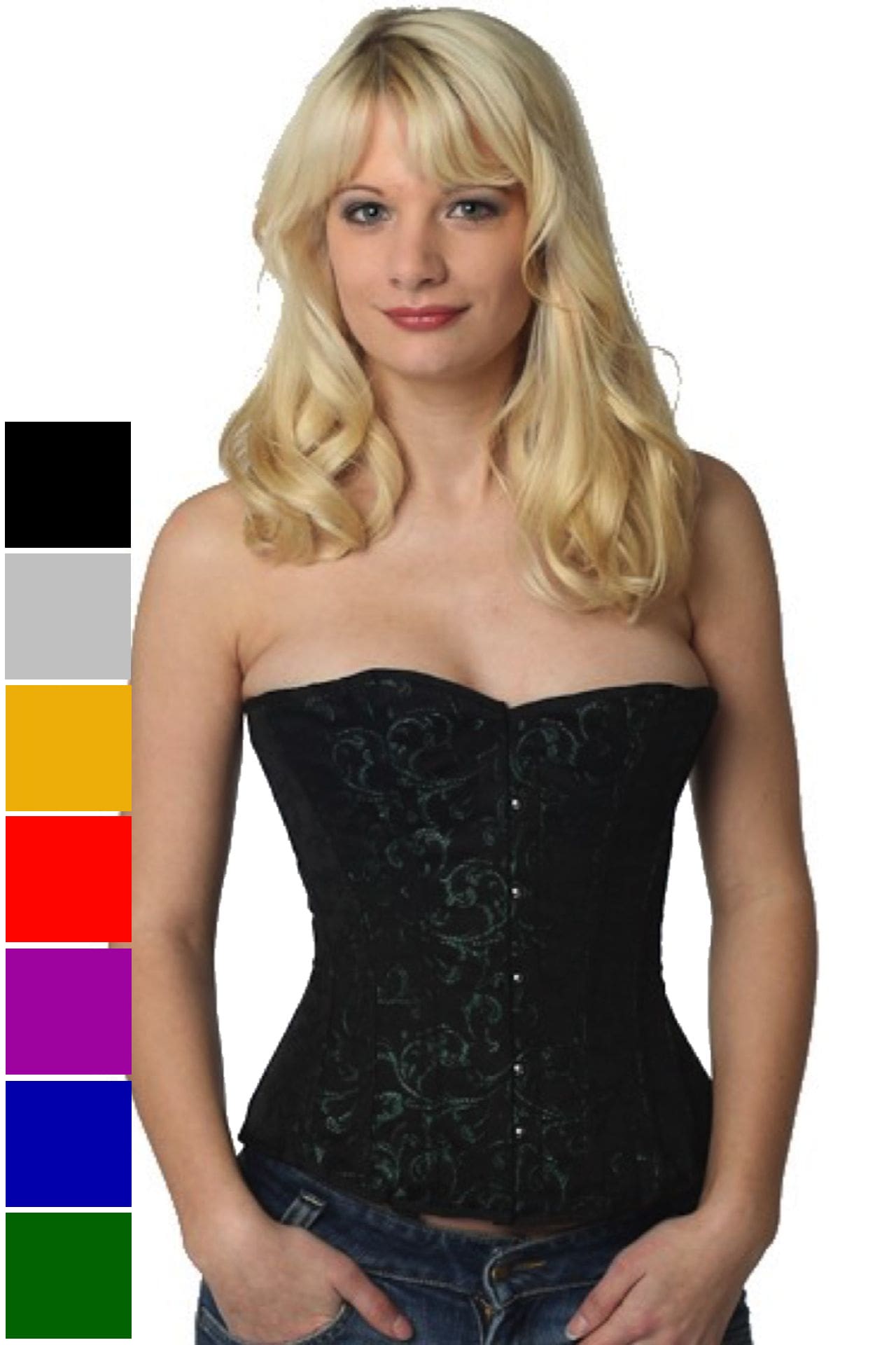 Corset Brocade Green Halfbust Corset Brocade Green Halfbust