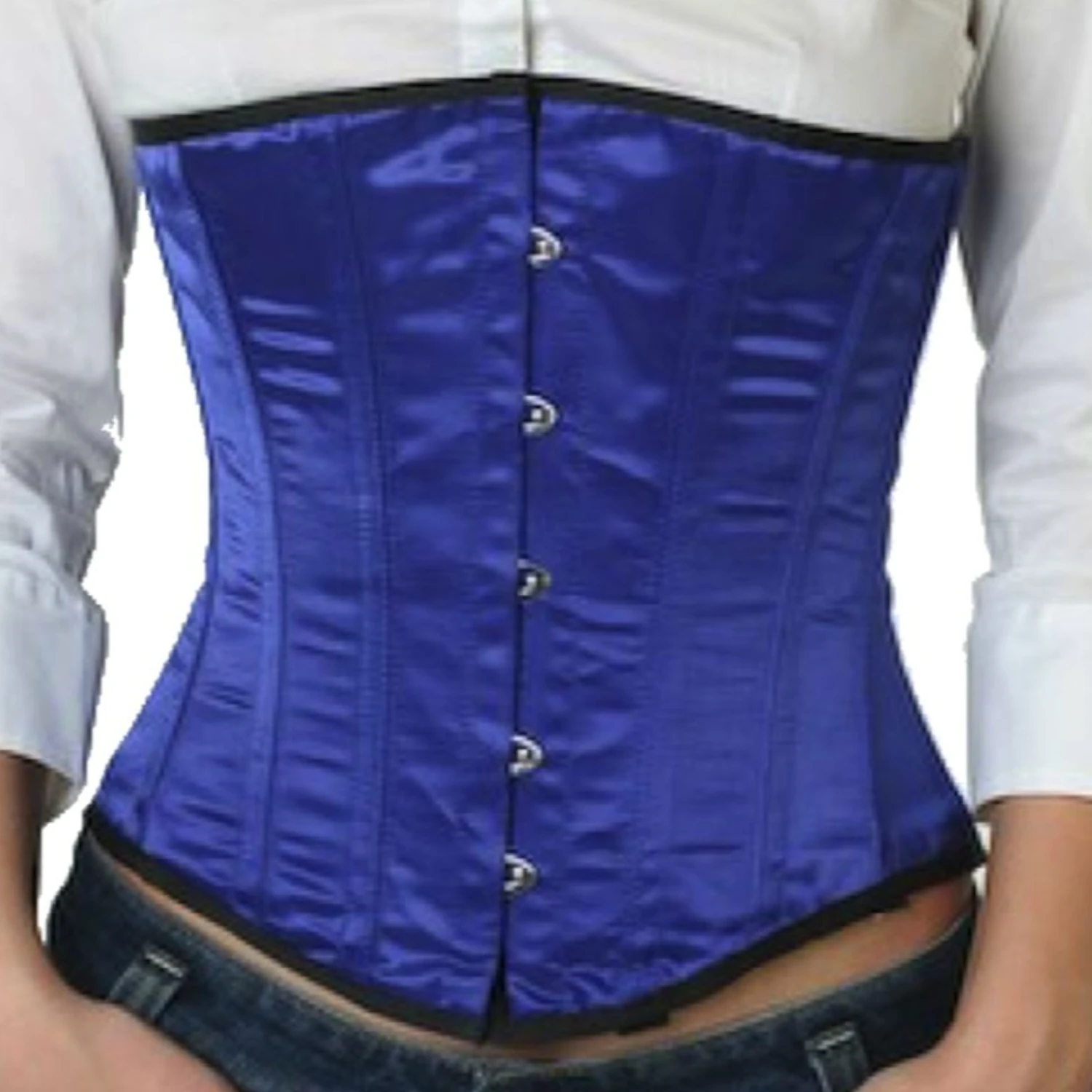 Satin Corset Underbust Corset Blue Satin Corset Underbust Corset Blue