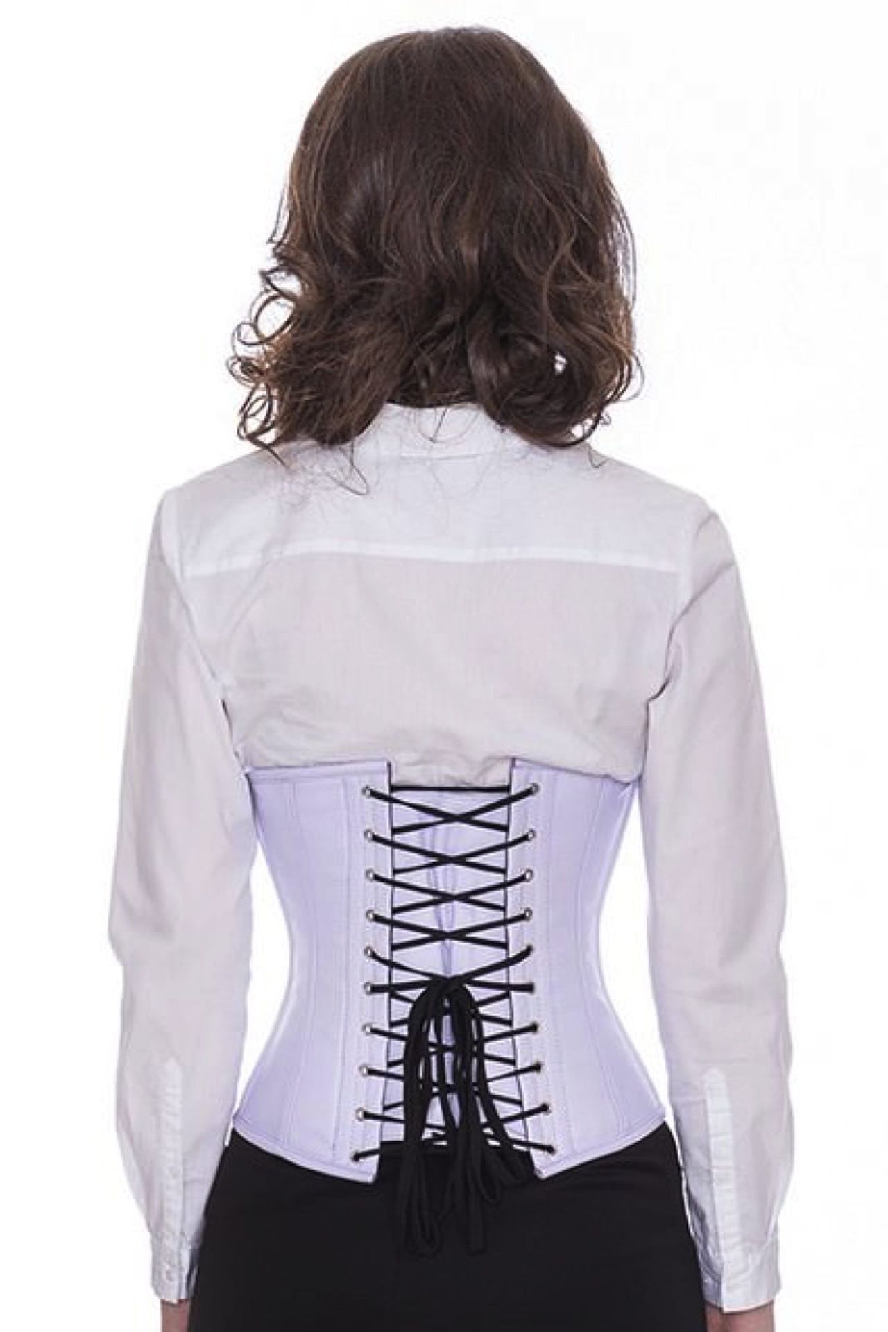 Leren corset lichtpaars taille Korset lw39