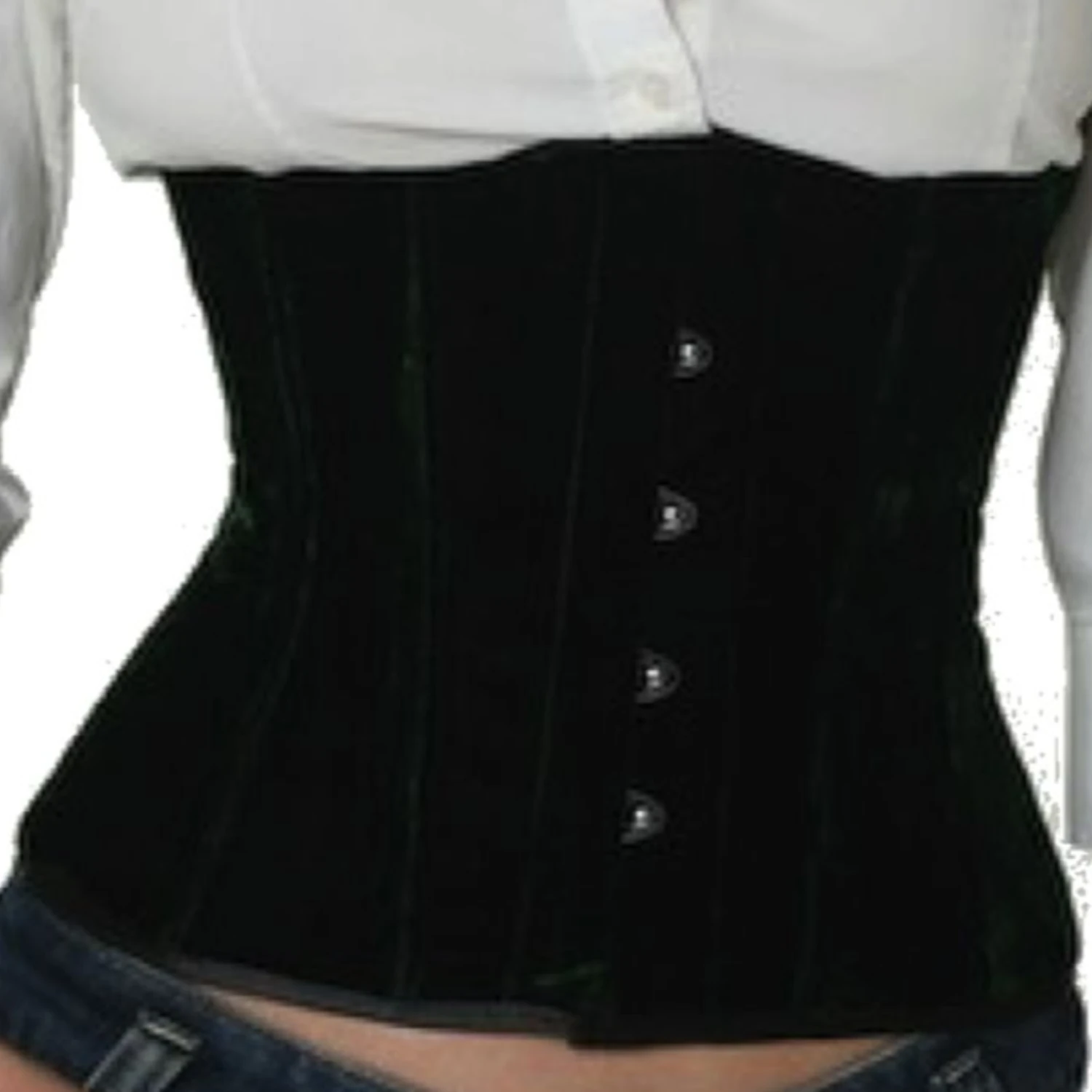 Espartilho Corset verde veludo vw63 Espartilho Corset verde veludo vw63