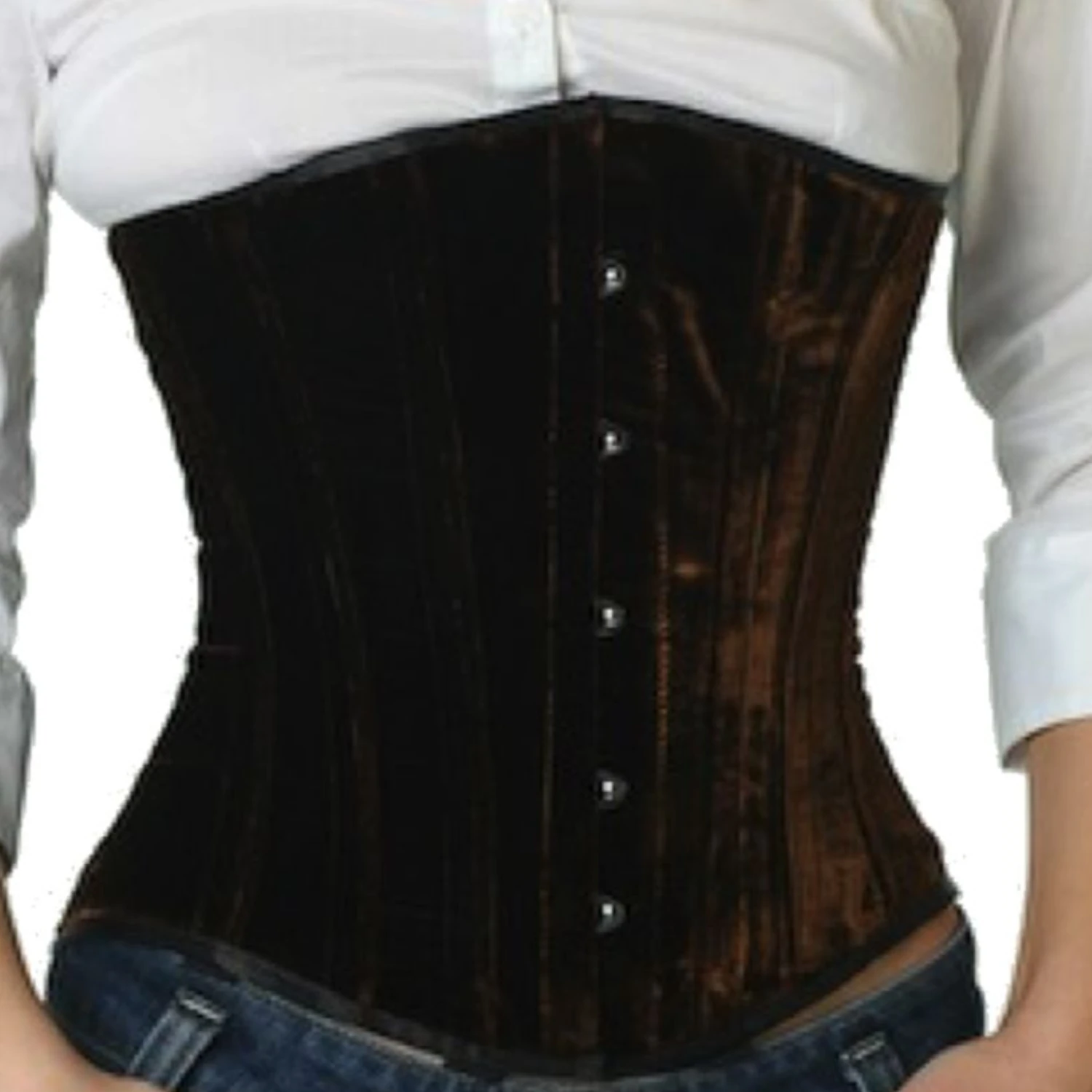 Espartilho Corset castanho veludo vu59 Espartilho Corset castanho veludo vu59