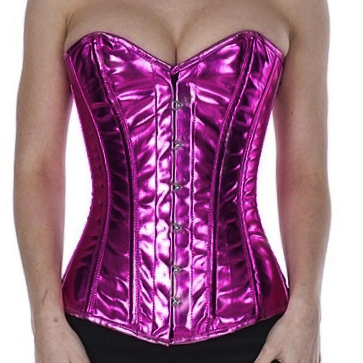 Korsett Pink glitter Lakk Overbust pyG7 Korsett Pink glitter Lakk Overbust pyG7
