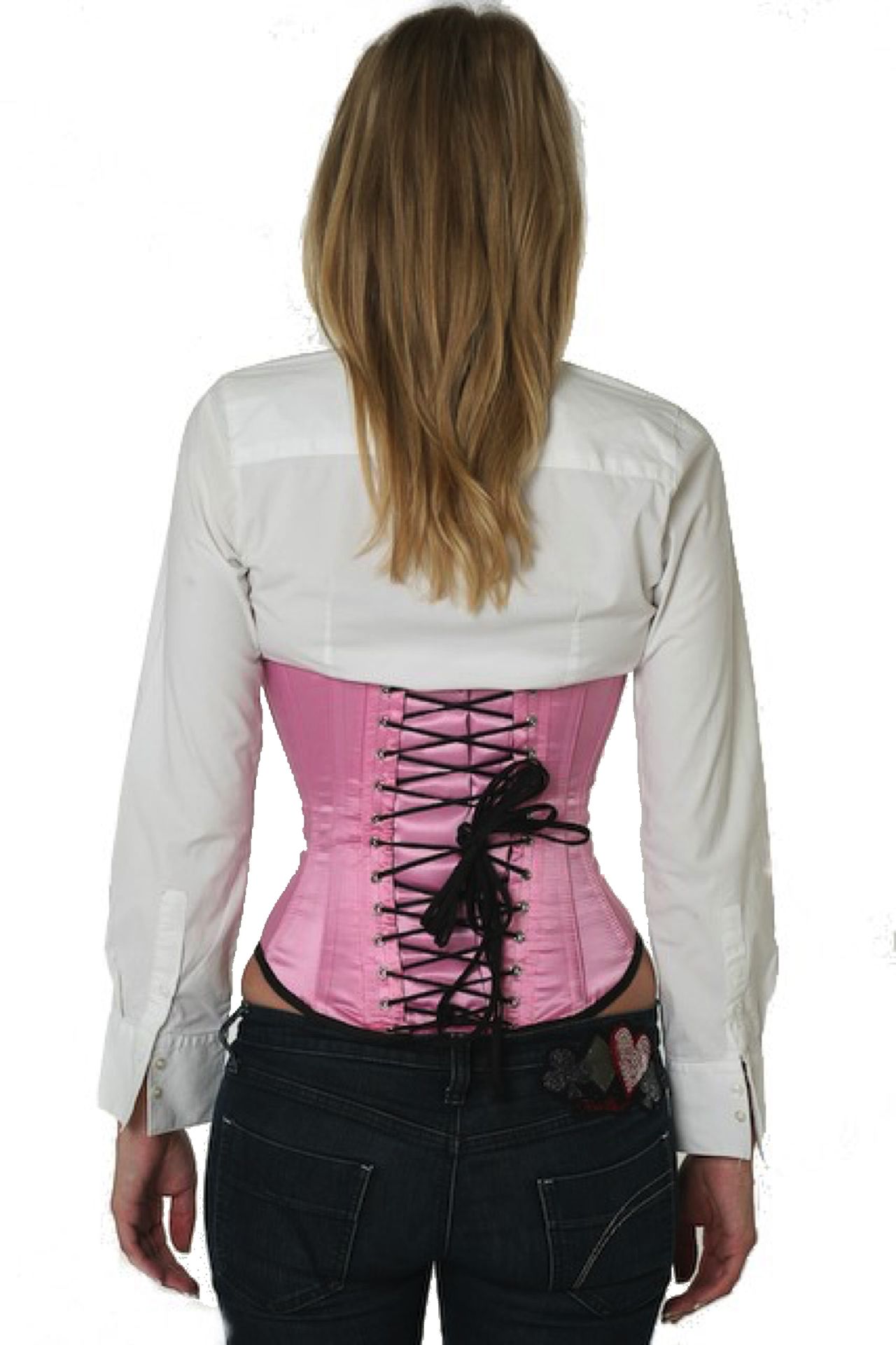 Korsett pink Satin Unterbrust Korsett pink Satin Unterbrust