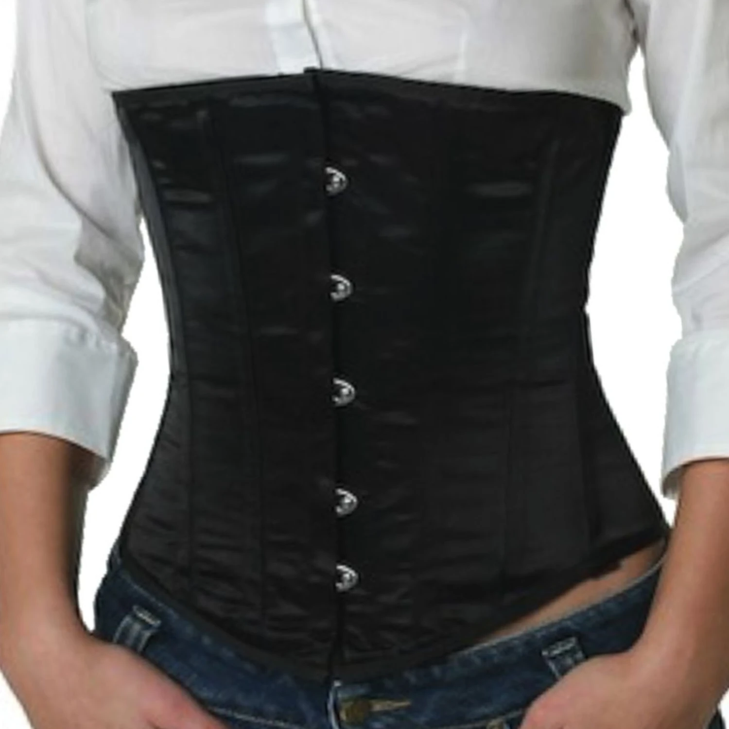 Satin Corset Underbust Corset Black Satin Corset Underbust Corset Black