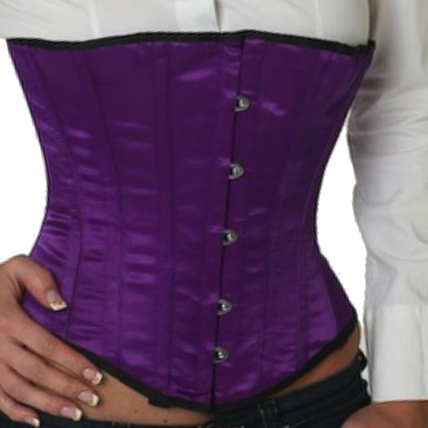 Satin corset underbust corset purple Satin corset underbust corset purple