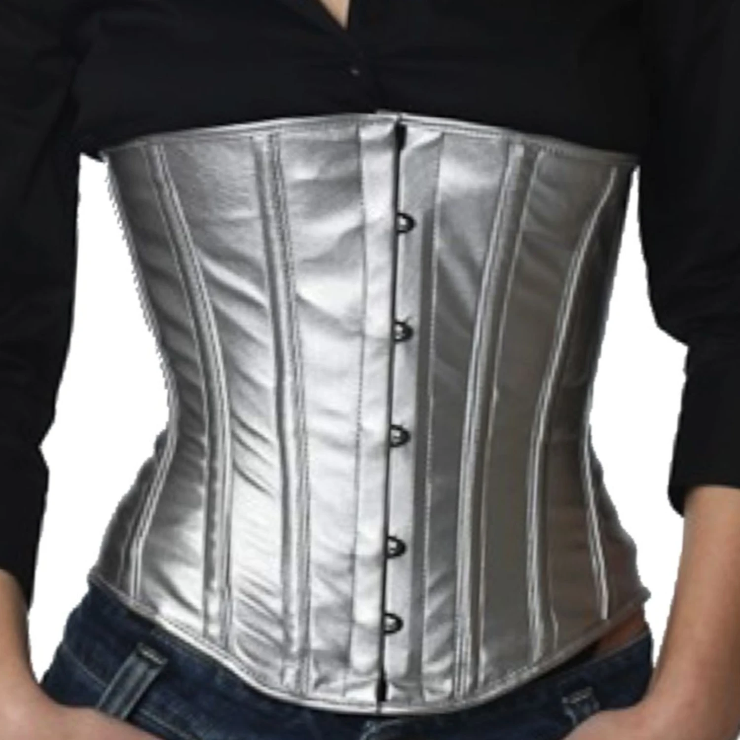 Korsett Sølv Lakk Under byste pu74 Korsett Sølv Lakk Under byste pu74