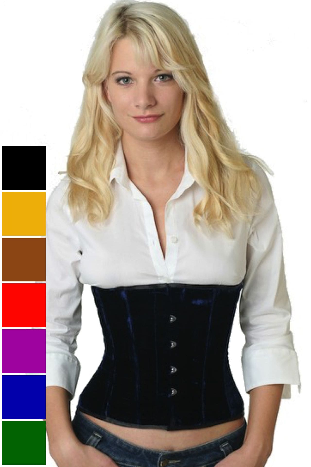 Corse violeta terciopelo reductores corset vw65