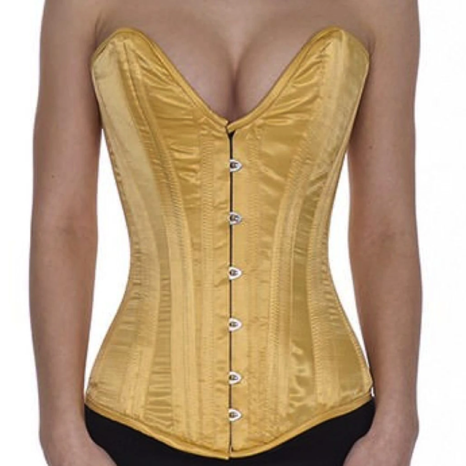 Espartilho Corset dourado cetim sl12 Espartilho Corset dourado cetim sl12