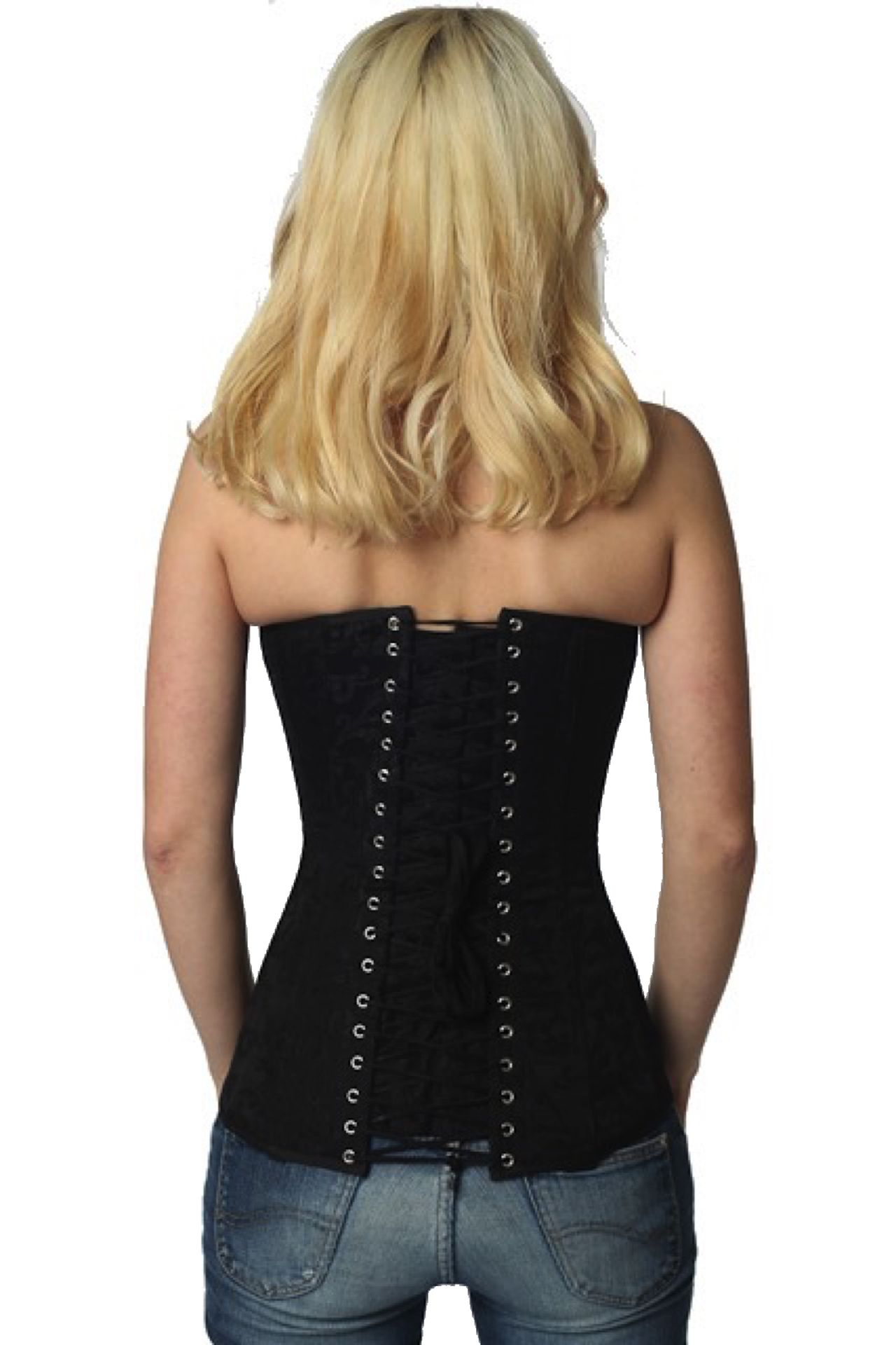 Corsetto Broccato Nero Overbust Corsetto Broccato Nero Overbust