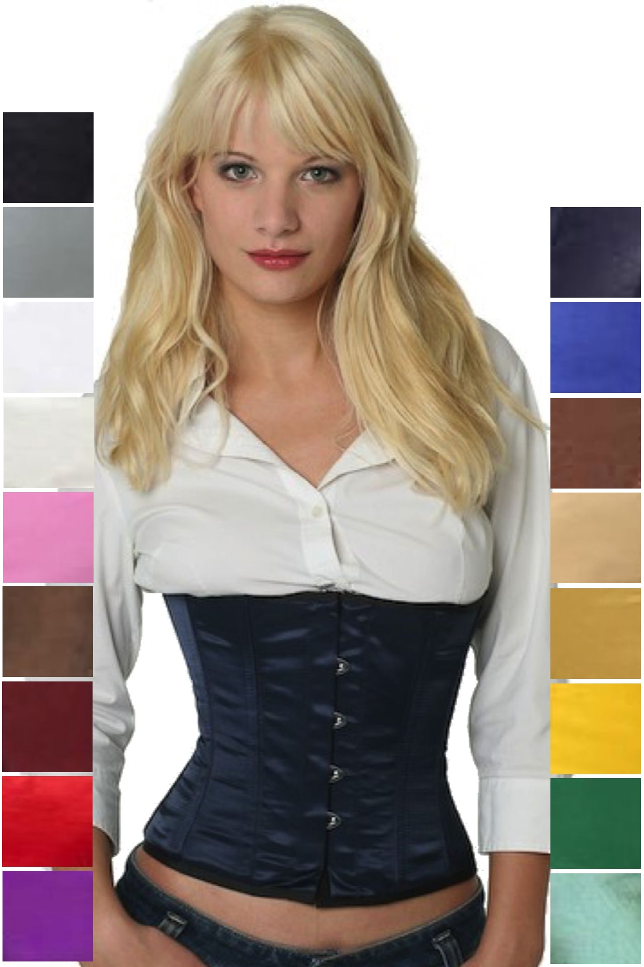 Corse azul marino raso reductores corset sw07