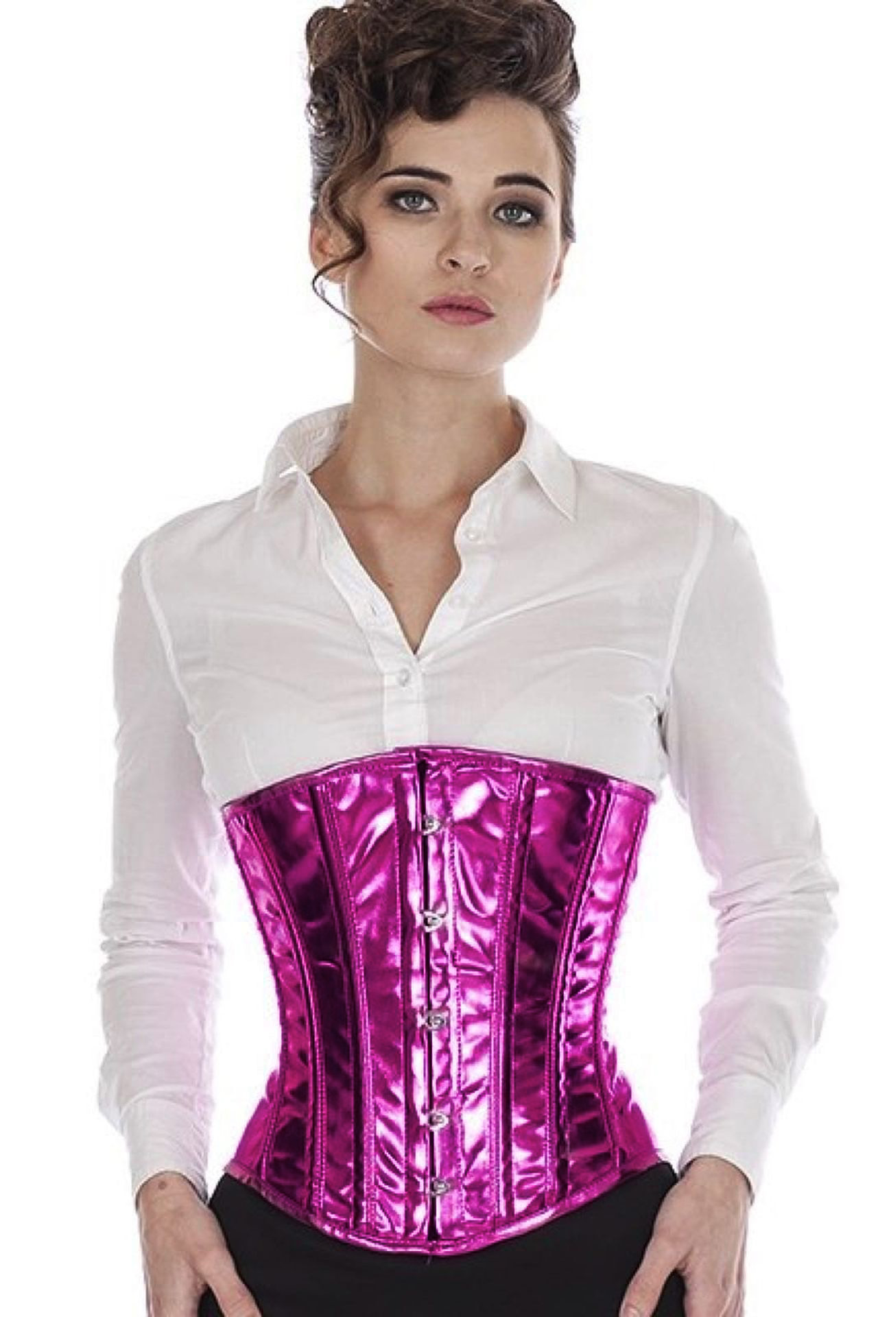 Lakket korset pink glimmer underbryst korset Lakket korset pink glimmer underbryst korset