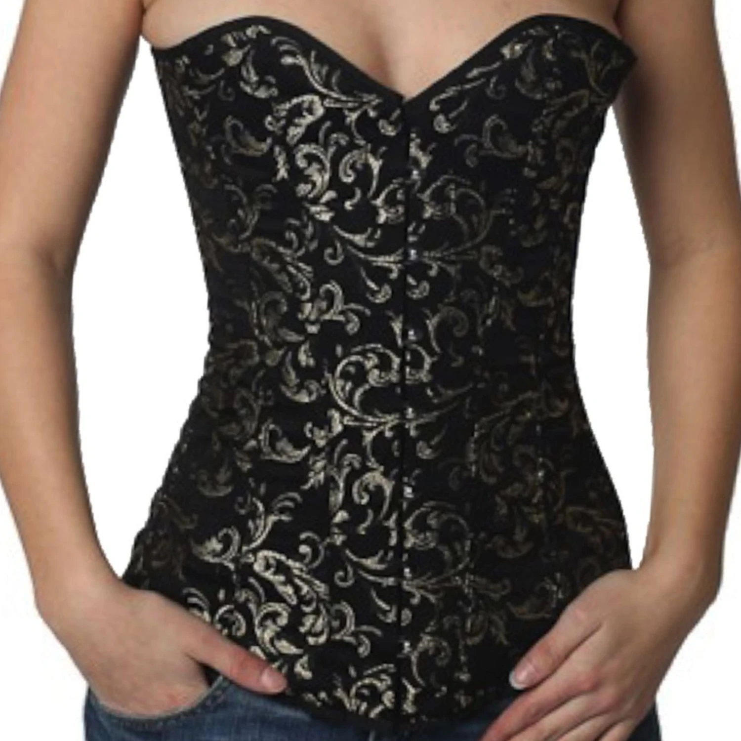 Korsett Gull Brokade Overbust ry84 Korsett Gull Brokade Overbust ry84