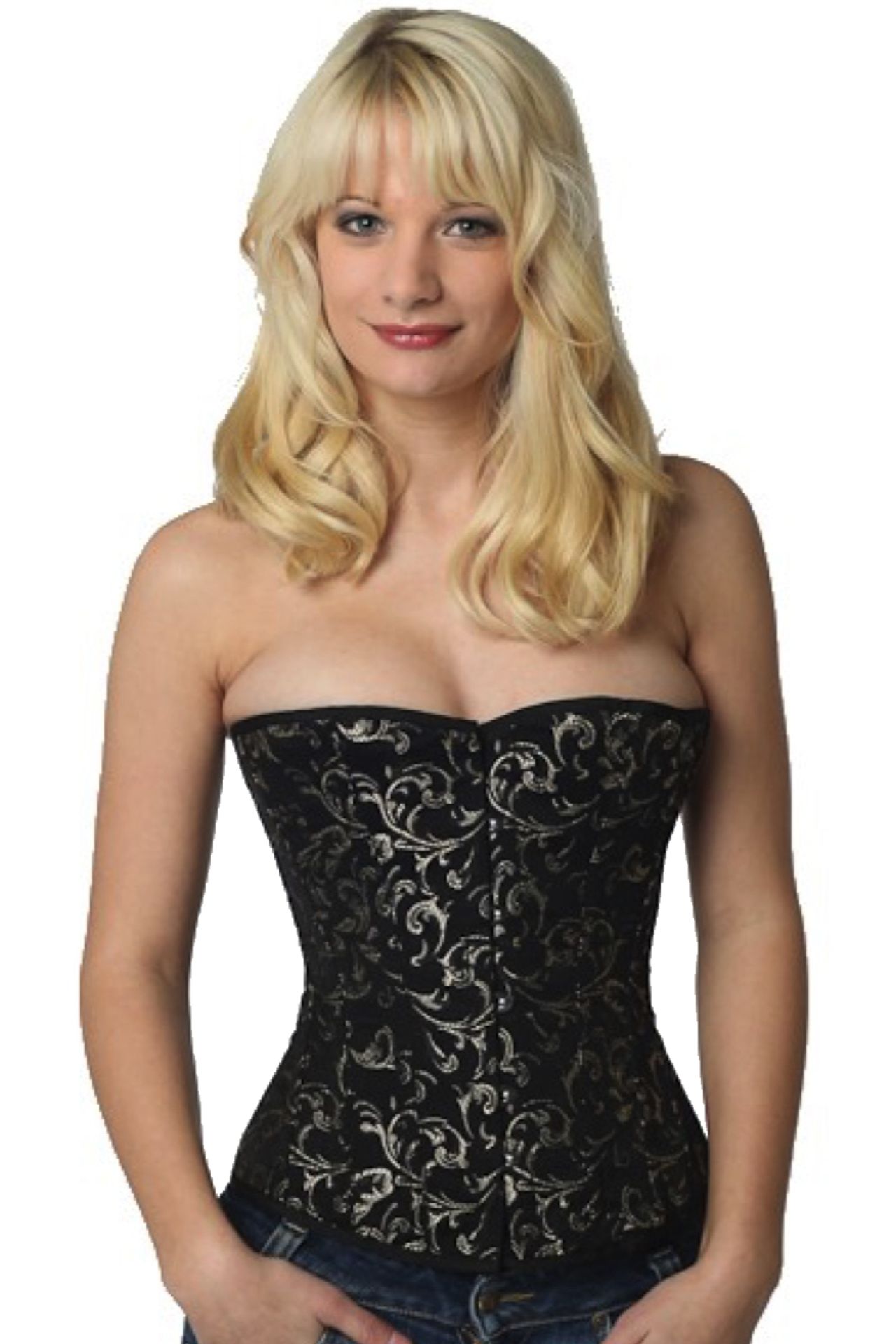 Corsetto Broccato Oro Mezzo Busto Corsetto Broccato Oro Mezzo Busto