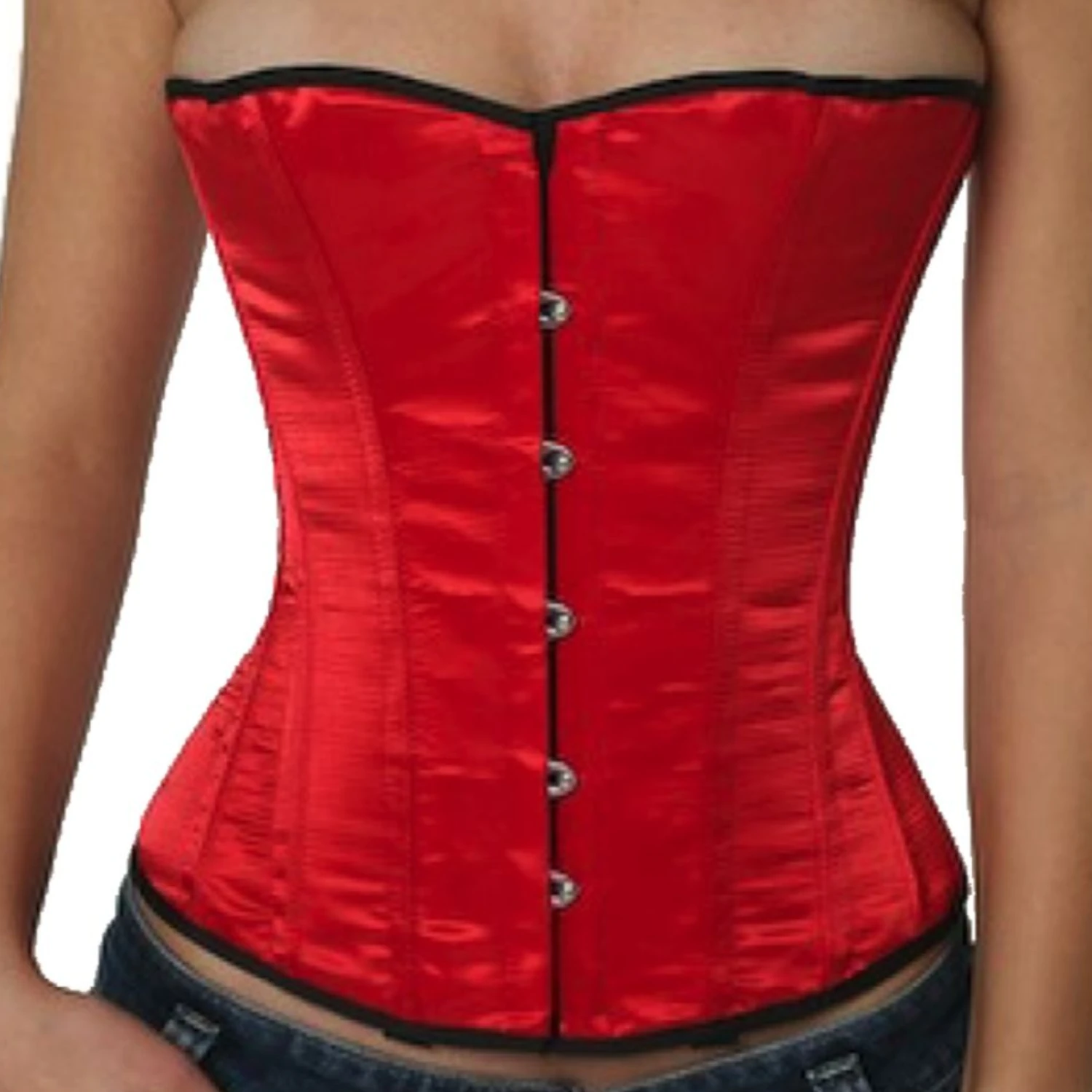 Korsett Rød Sateng Half bust sh06 Korsett Rød Sateng Half bust sh06