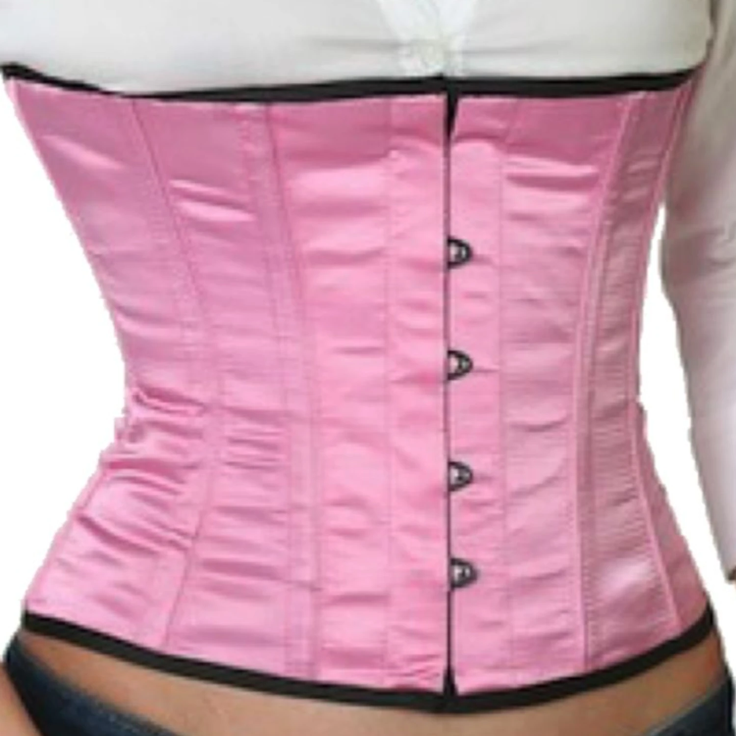 Espartilho Corset pink cetim sw03 Espartilho Corset pink cetim sw03