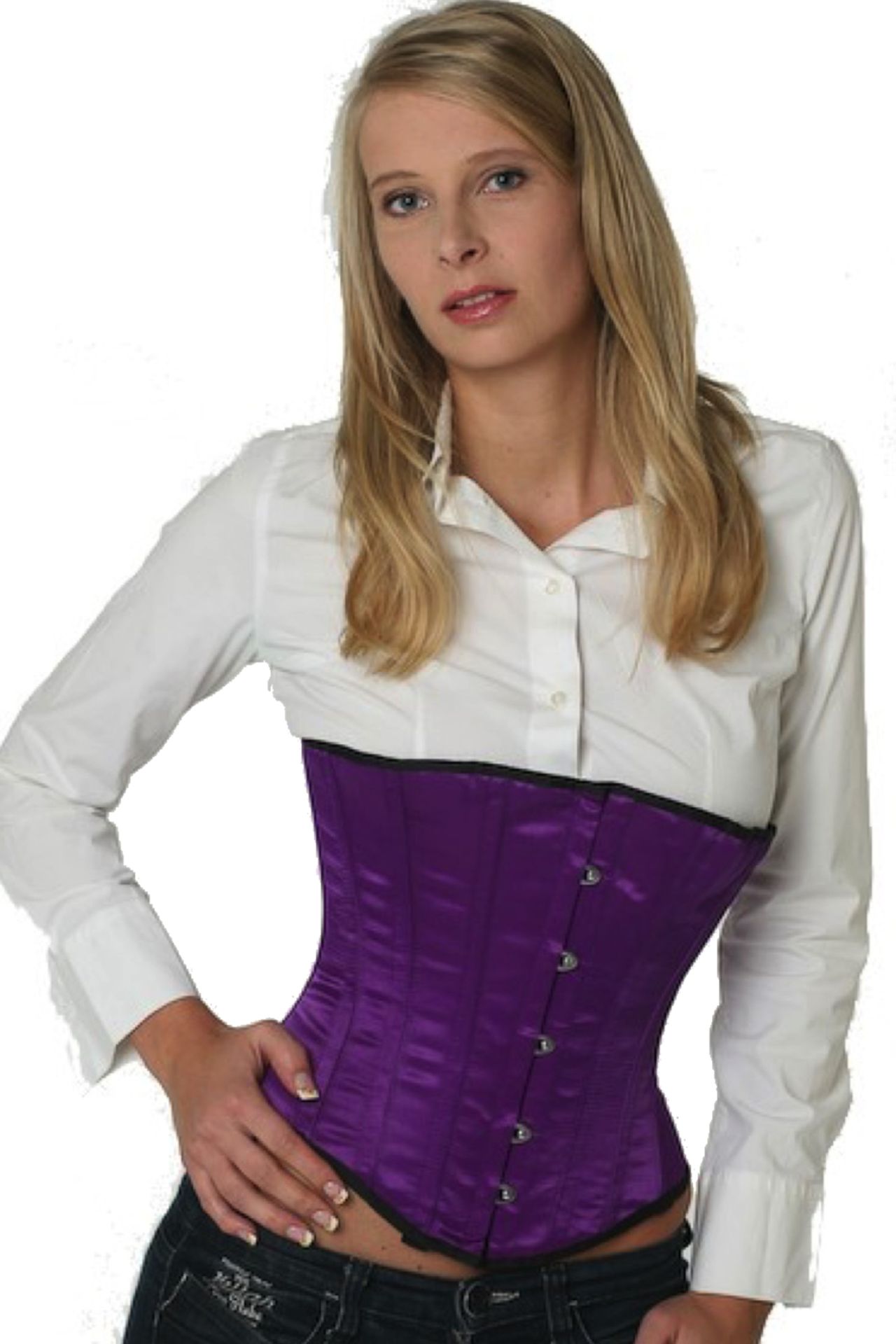 Korsett Sateng Fiolett Underbust Korsett Korsett Sateng Fiolett Underbust Korsett