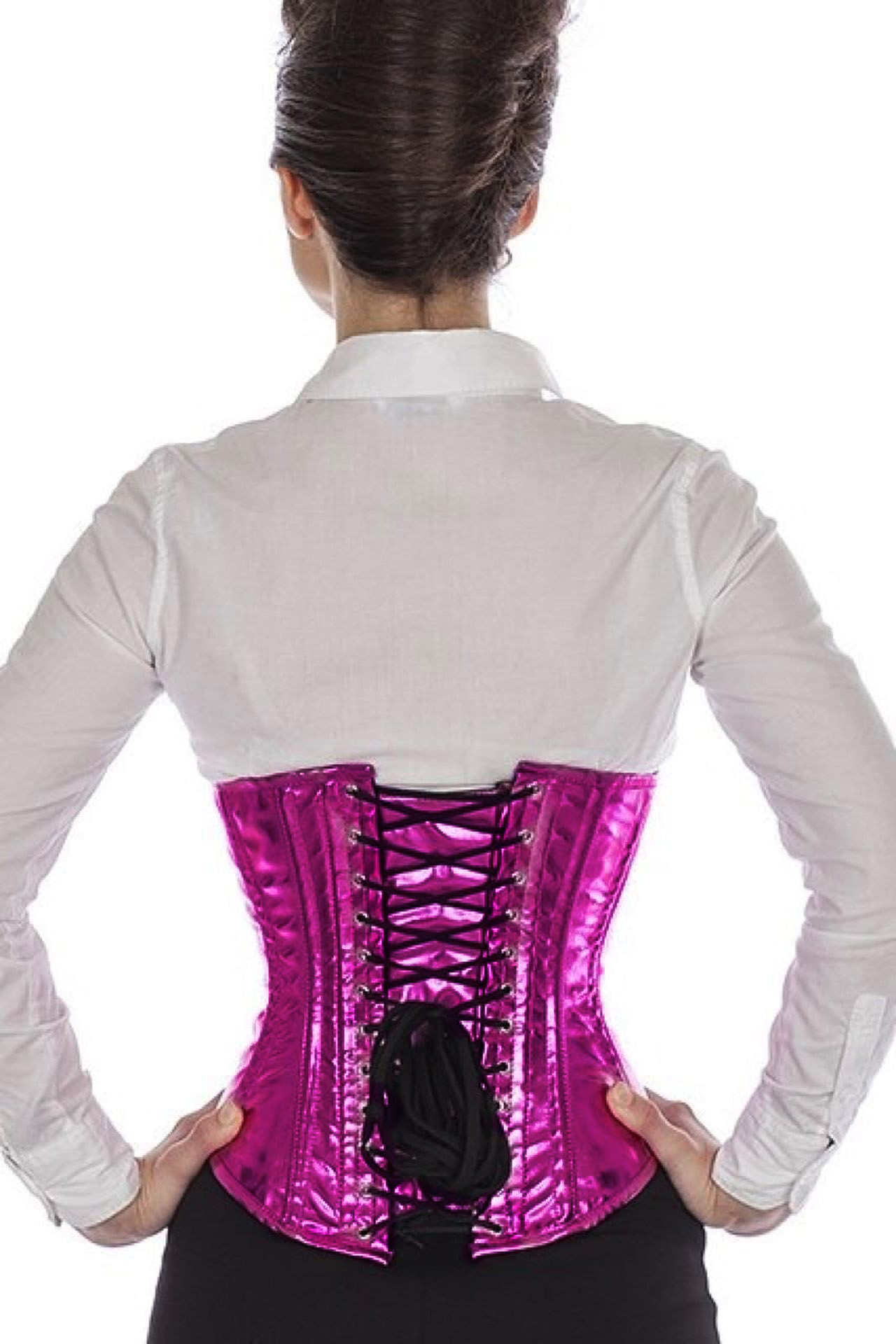 Lakket korset pink glimmer underbryst korset Lakket korset pink glimmer underbryst korset