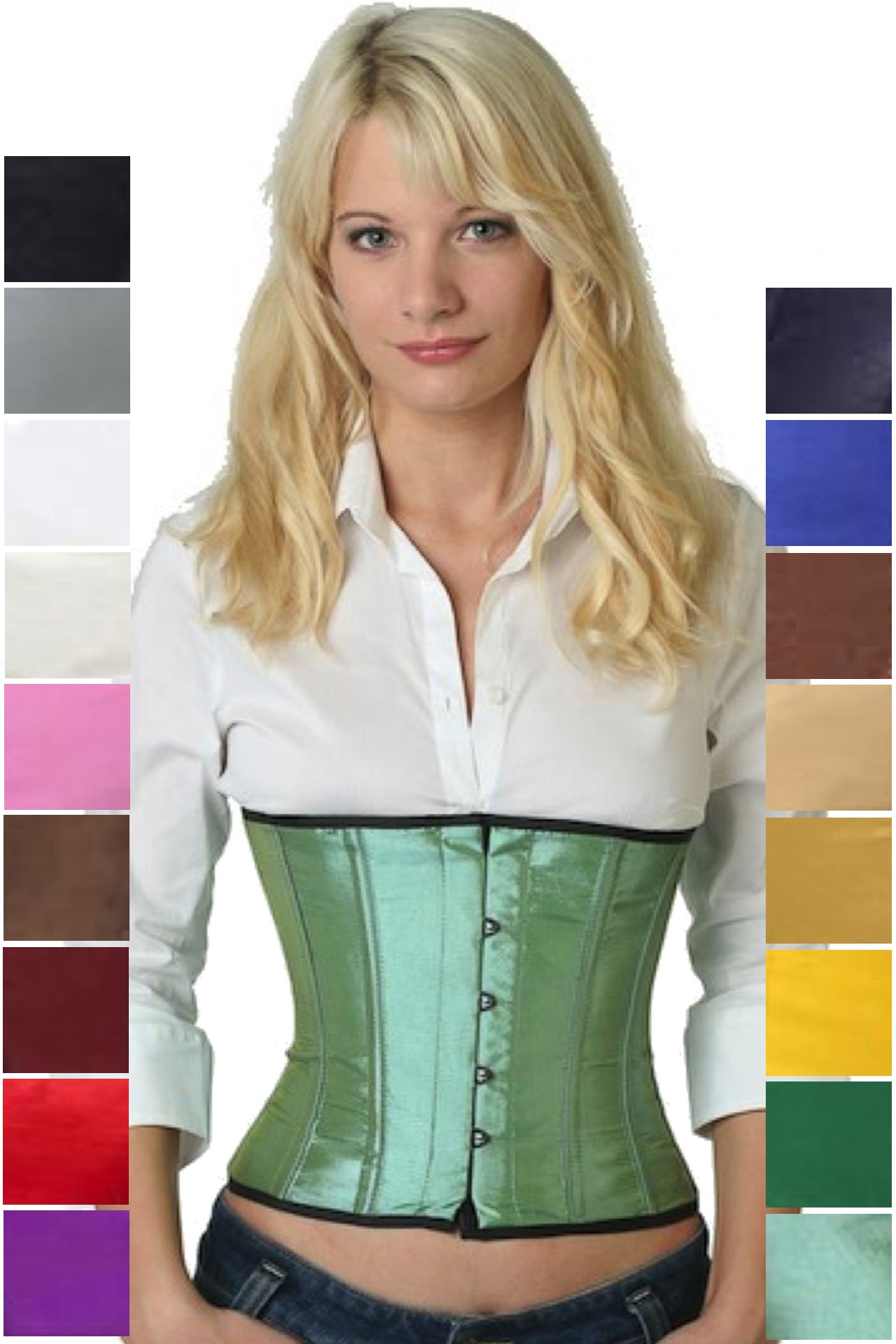 Corse verde claro raso reductores corset sw15