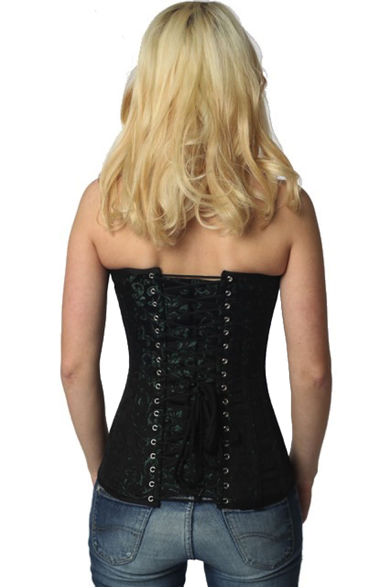 Corset Brocart Vert Overbust Corset Brocart Vert Overbust