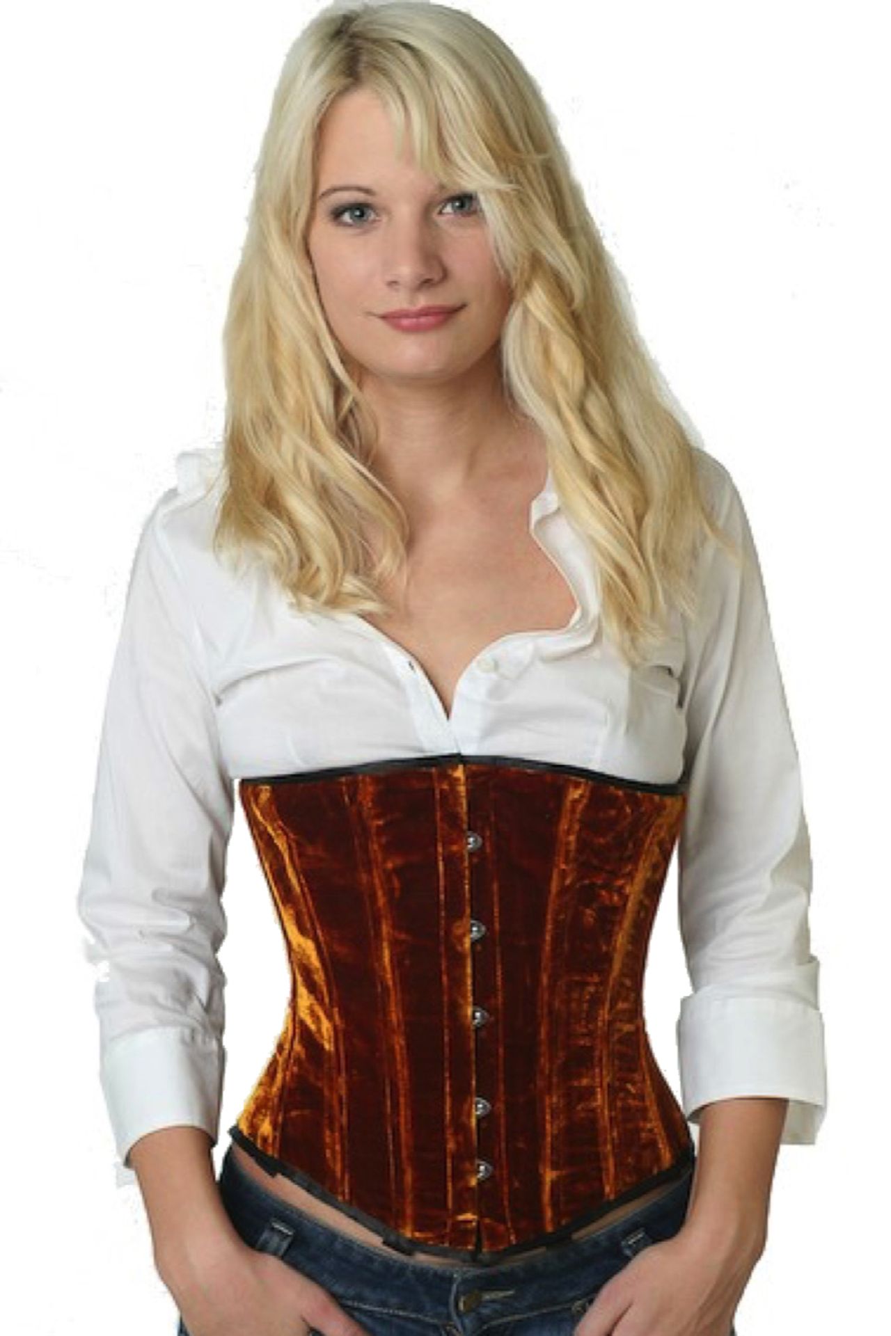 Korsett Fløyel Gull Underbust Korsett Korsett Fløyel Gull Underbust Korsett
