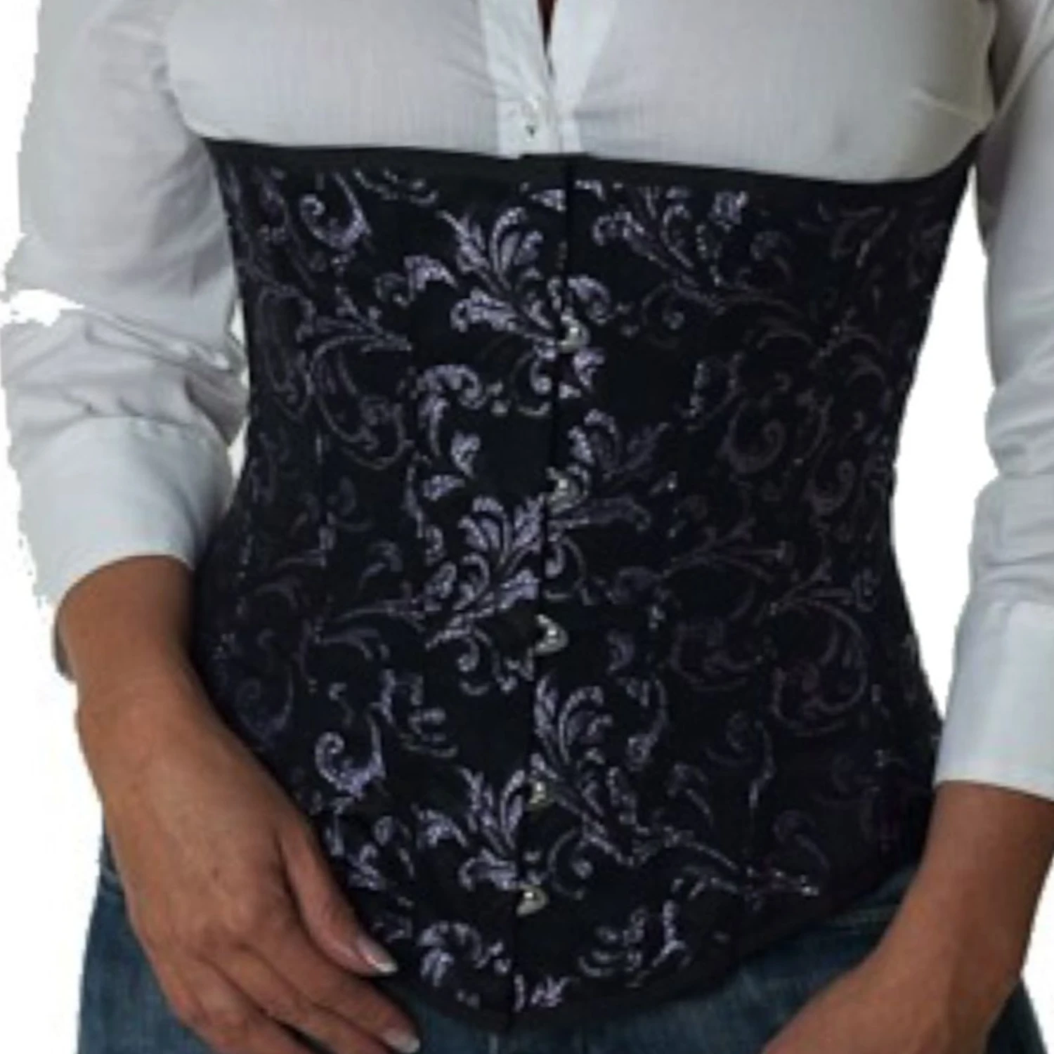 Brocade Underbust Corset in Violet Brocade Underbust Corset in Violet