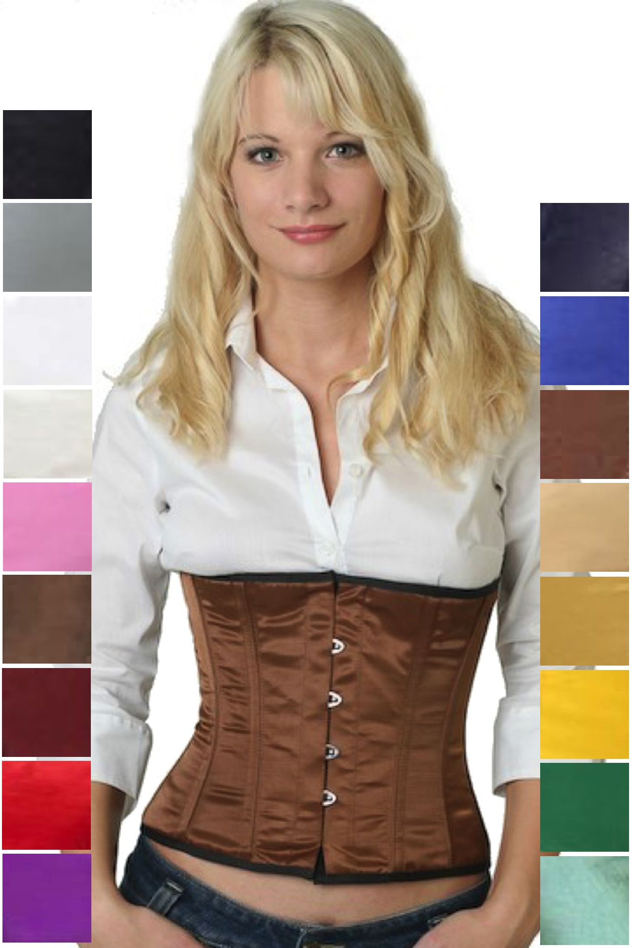 Corse marrón raso reductores corset sw10