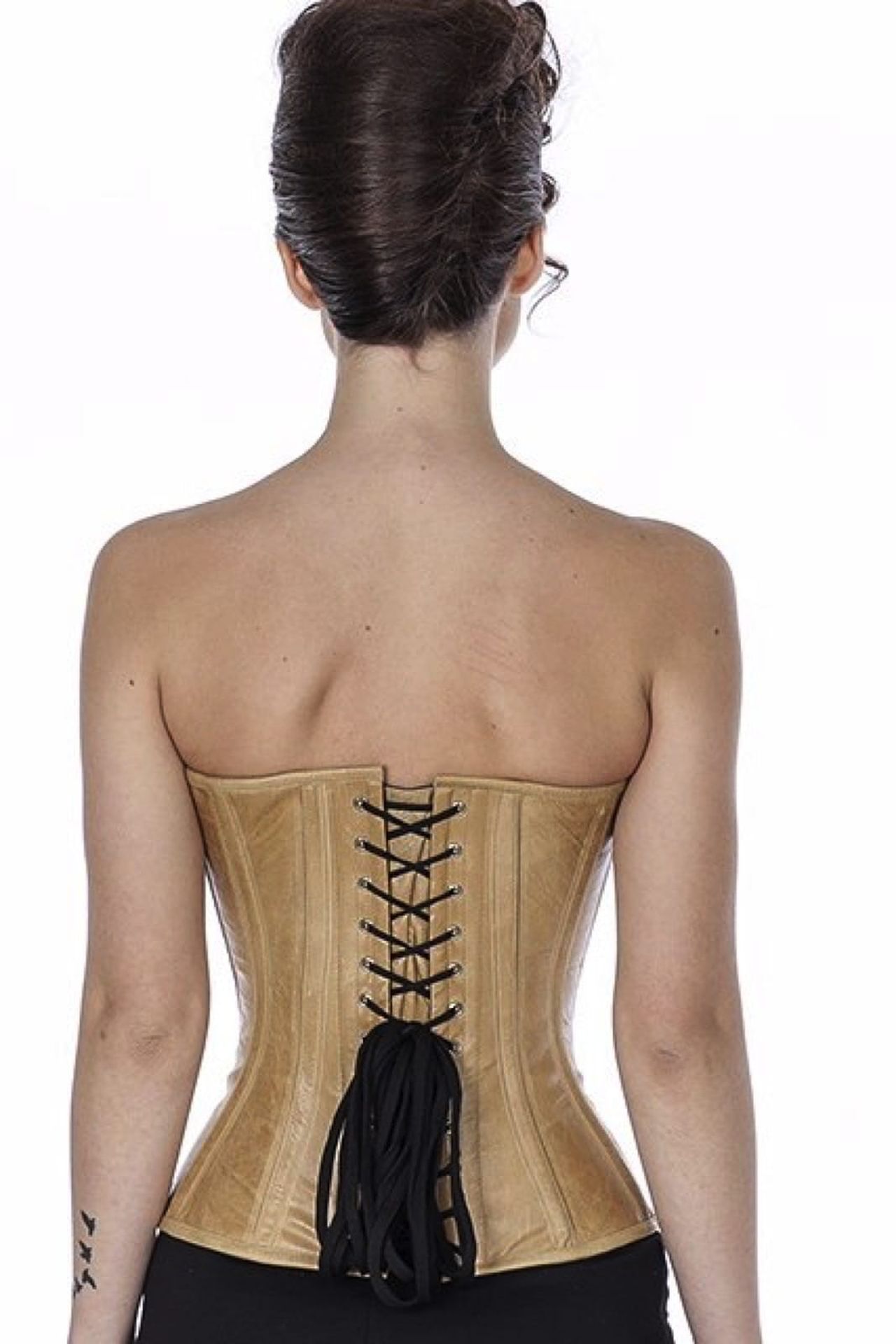 Korsett beige Leder Halbbrust Korsett beige Leder Halbbrust