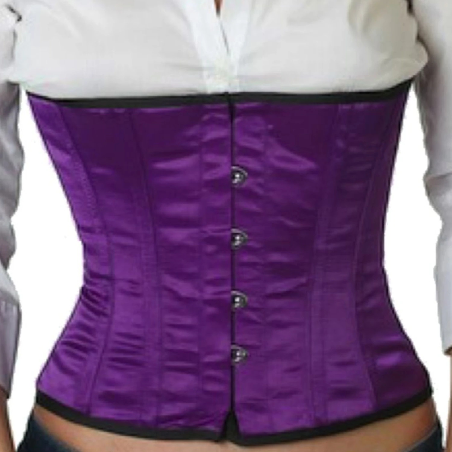 Espartilho Corset violeta cetim sw09 Espartilho Corset violeta cetim sw09