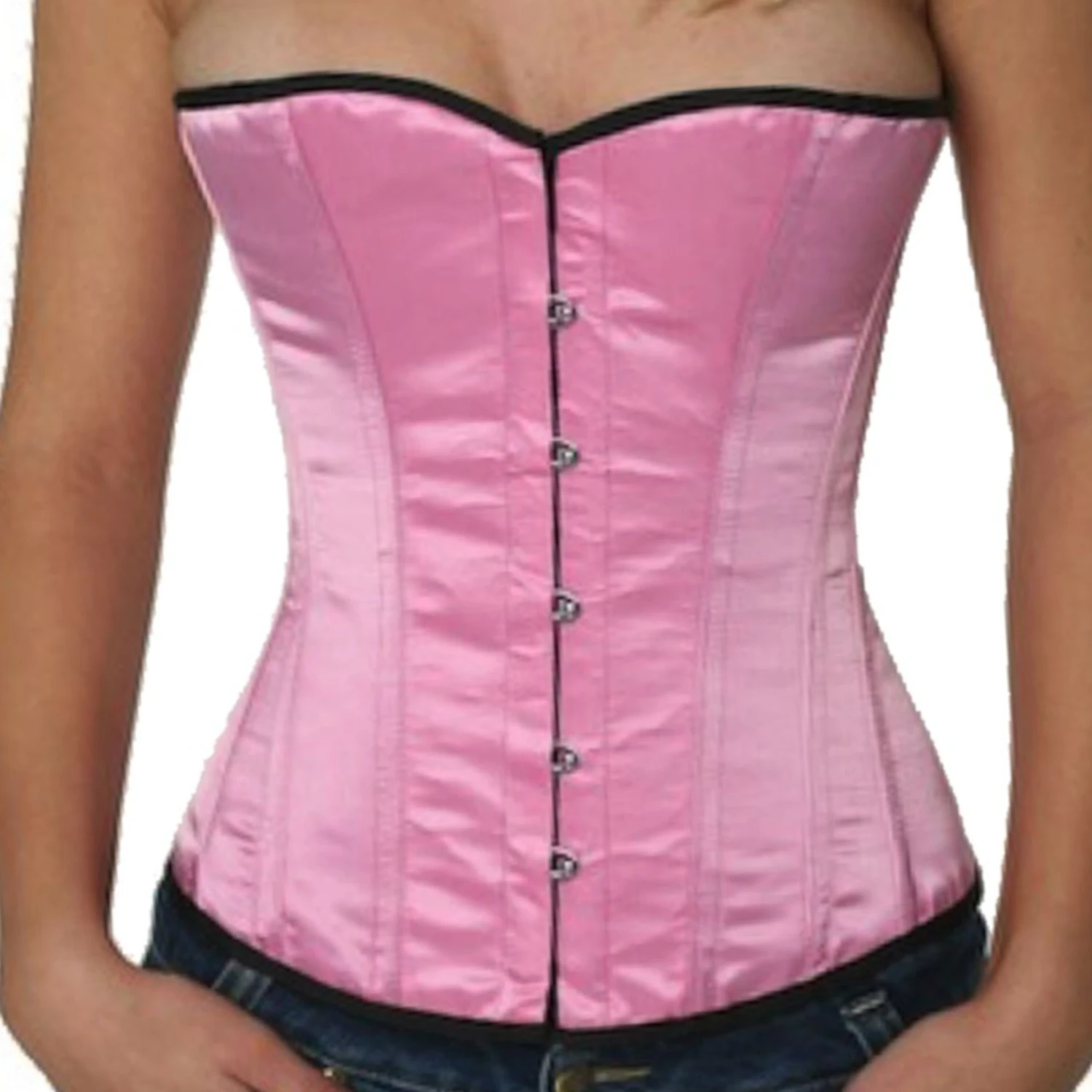 Korsett Pink Sateng Half bust sh03 Korsett Pink Sateng Half bust sh03