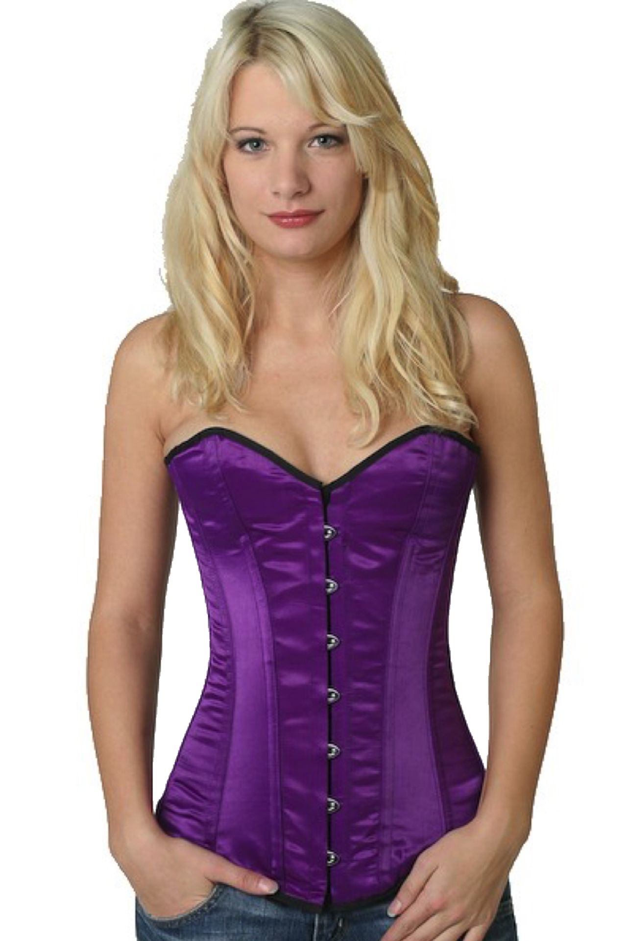 Satijnen korset violet overbust Satijnen korset violet overbust