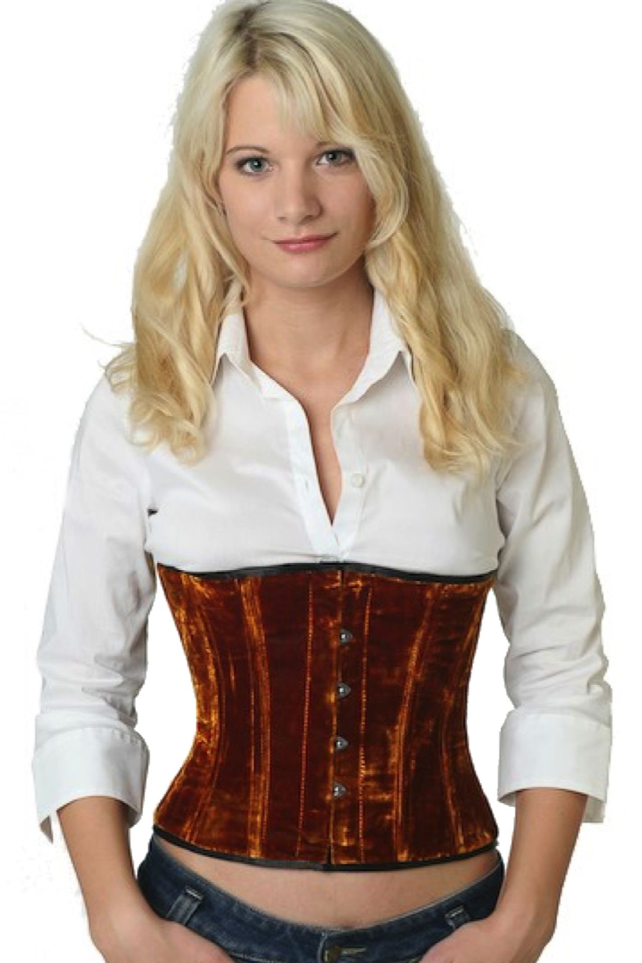 Fluweel corset goud taille Korset vw64