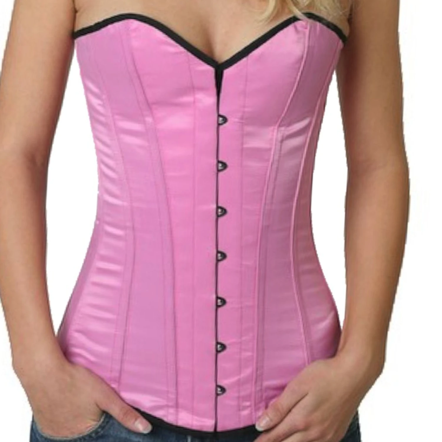 Korsett Pink Sateng Overbust sy03 Korsett Pink Sateng Overbust sy03