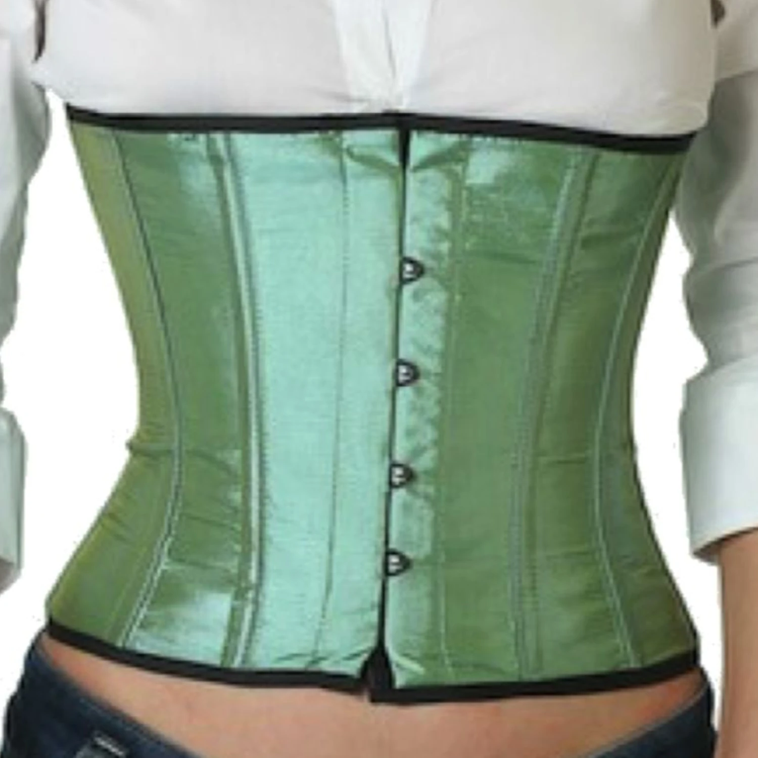 Satin Corset Waist Corset Light Green Satin Corset Waist Corset Light Green