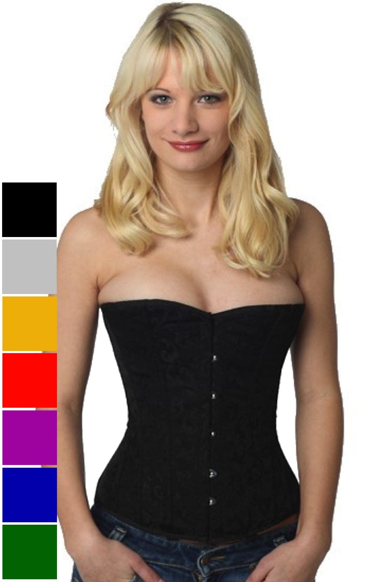 Brokaat korset zwart halfbuste Brokaat korset zwart halfbuste